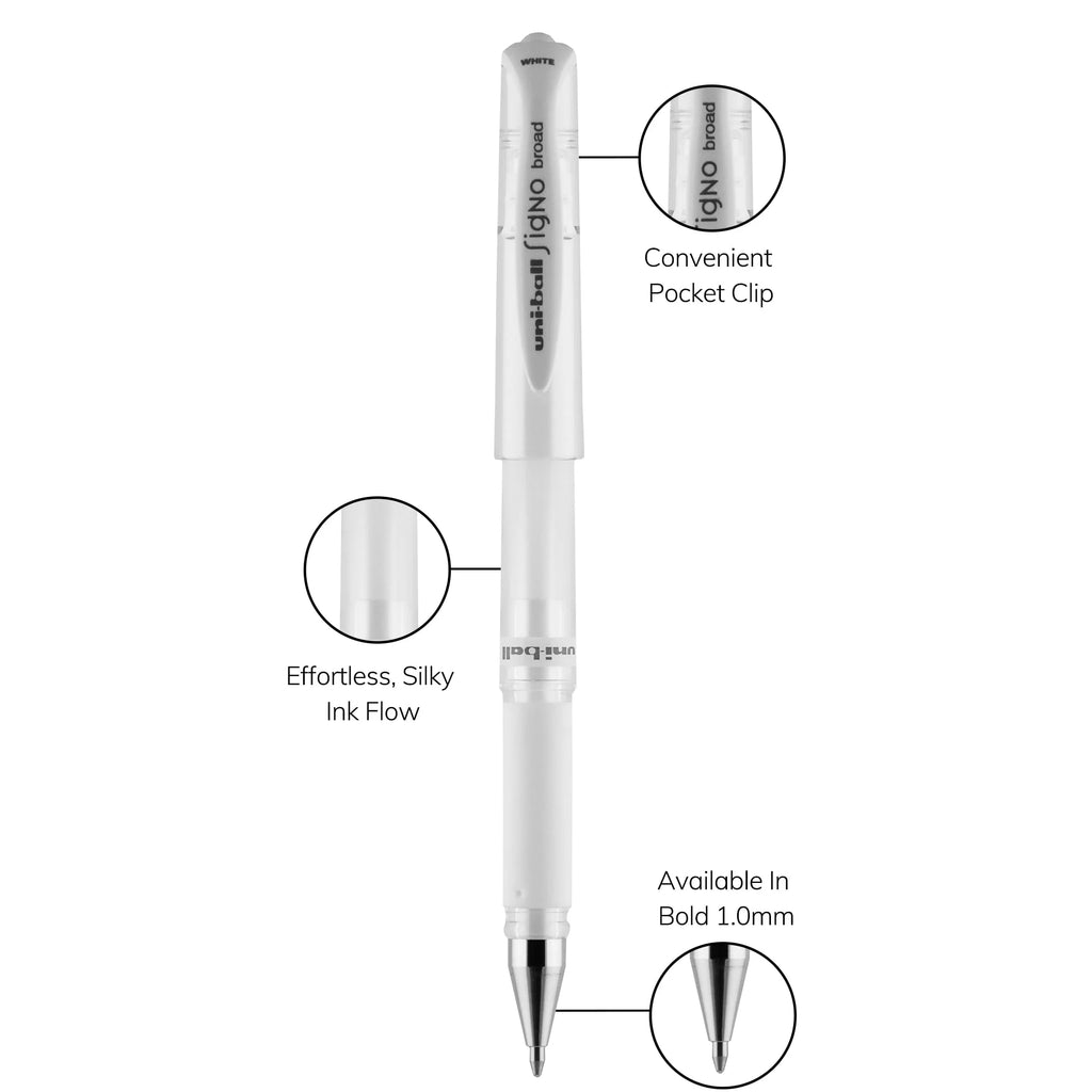 ™ Signo Gel Impact Pens, Bold Point (1.0Mm), Assorted Metallic, 3 Pack