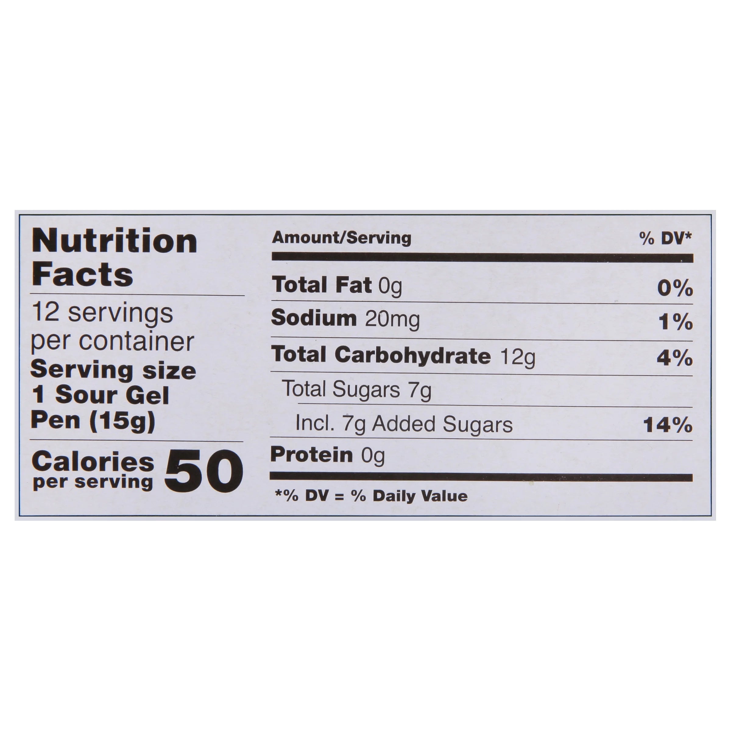 Candy, Assorted Fruity Flavors, Sour Gel Candy, .5 Oz, Pen (Flavor May Vary)