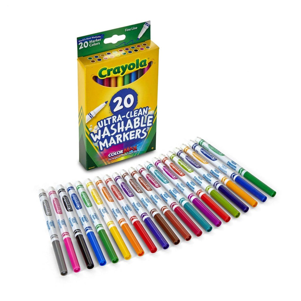 Ultra-Clean Washable Fine Line Markers, 20 Ct, School Supplies, Classroom Supplies for Teachers