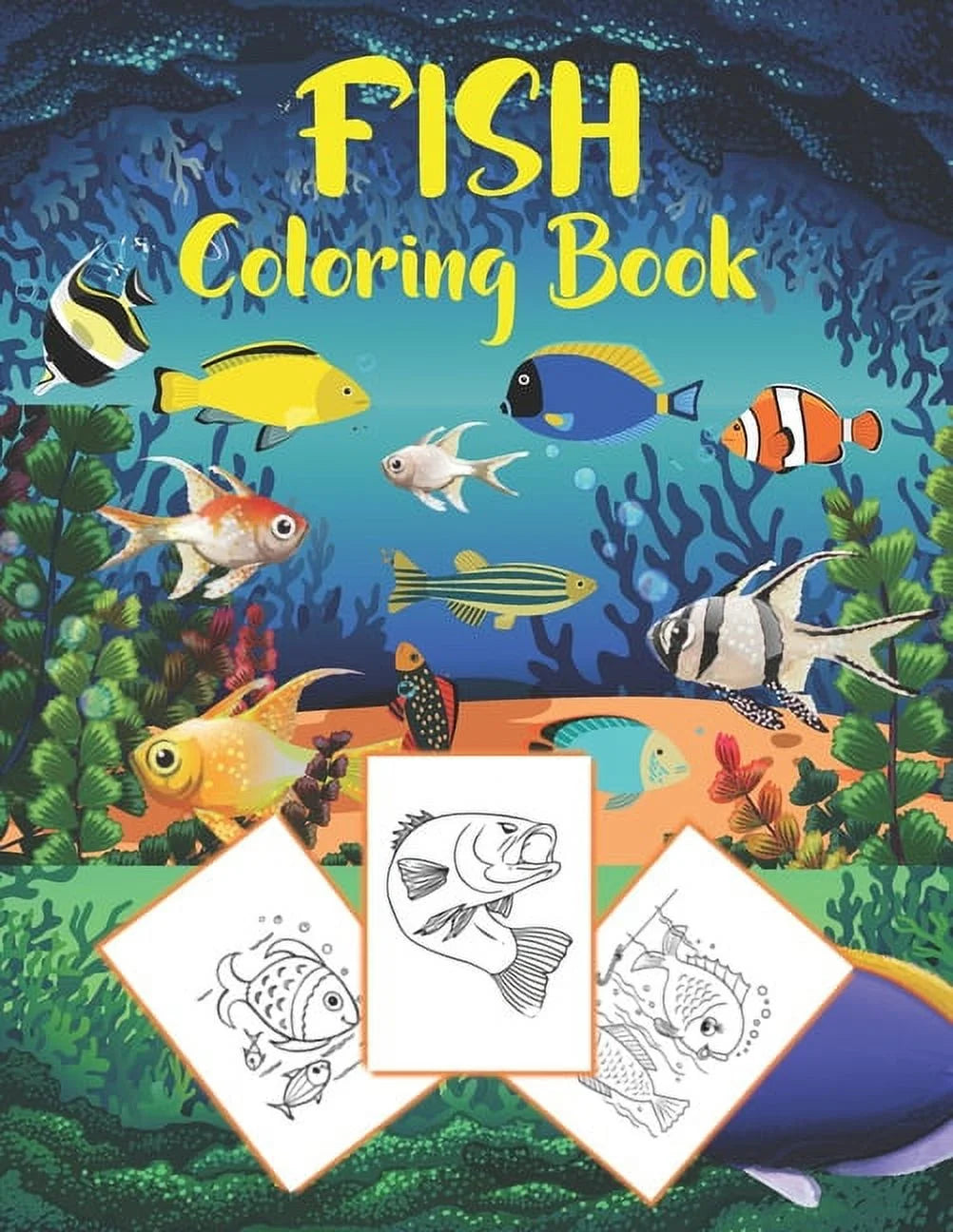 Fish Coloring Book: for Kids to Color a Beautiful and Unique Fish Designs .The Perfect Gift for Kids, (Paperback)