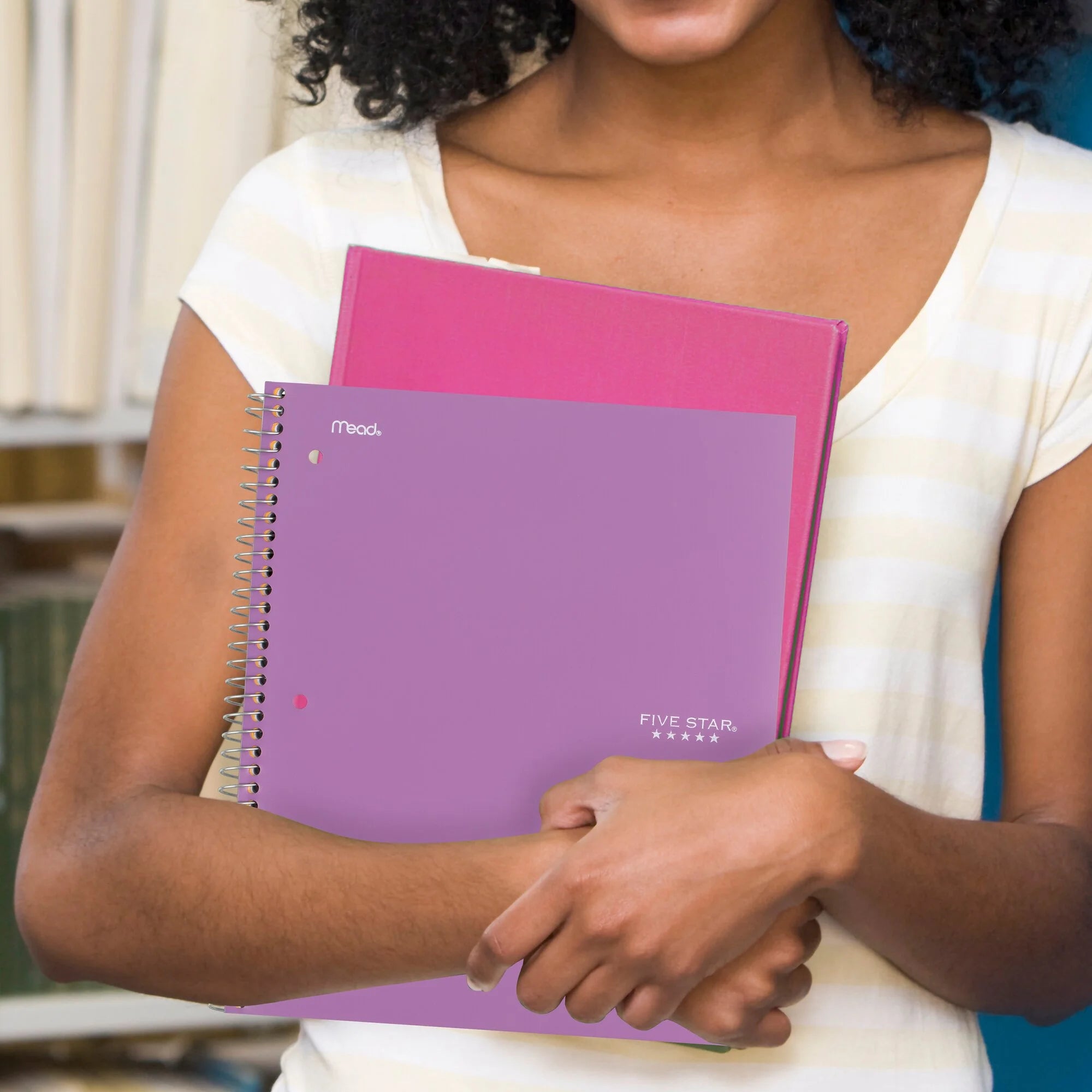 Spiral Notebook + Study App, 1 Subject, Wide Ruled, 8" X 10.5", Amethyst