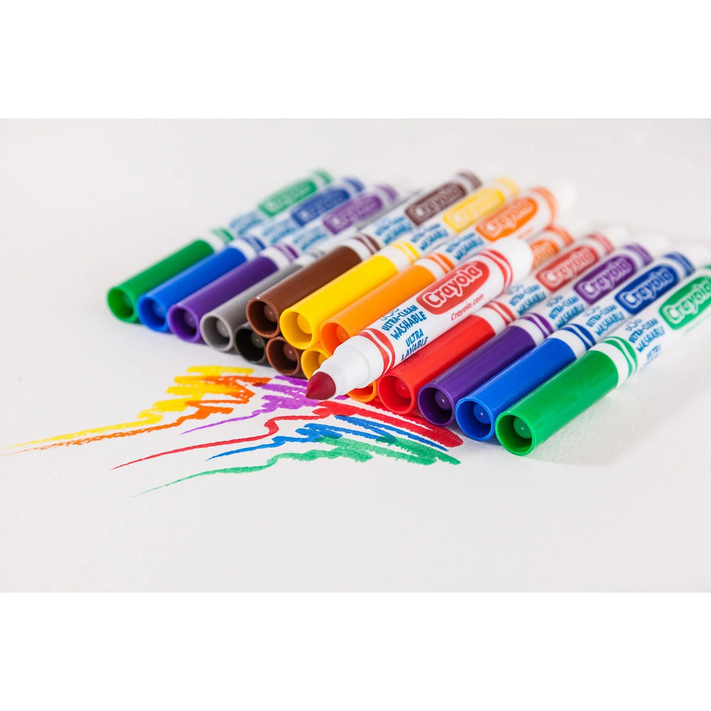 Ultra-Clean Washable Broad Line Markers, Art Supplies, Back to School Supplies, 10 Ct