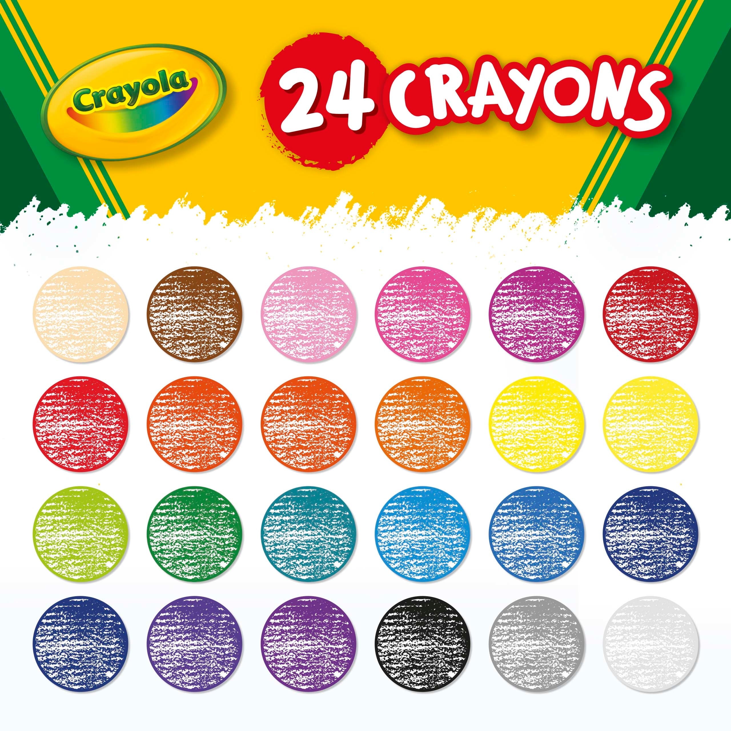 Crayons, 24 Count, Back to School Supplies, Classroom Must Haves for Teachers, Classic Colors, Gifts, 3+
