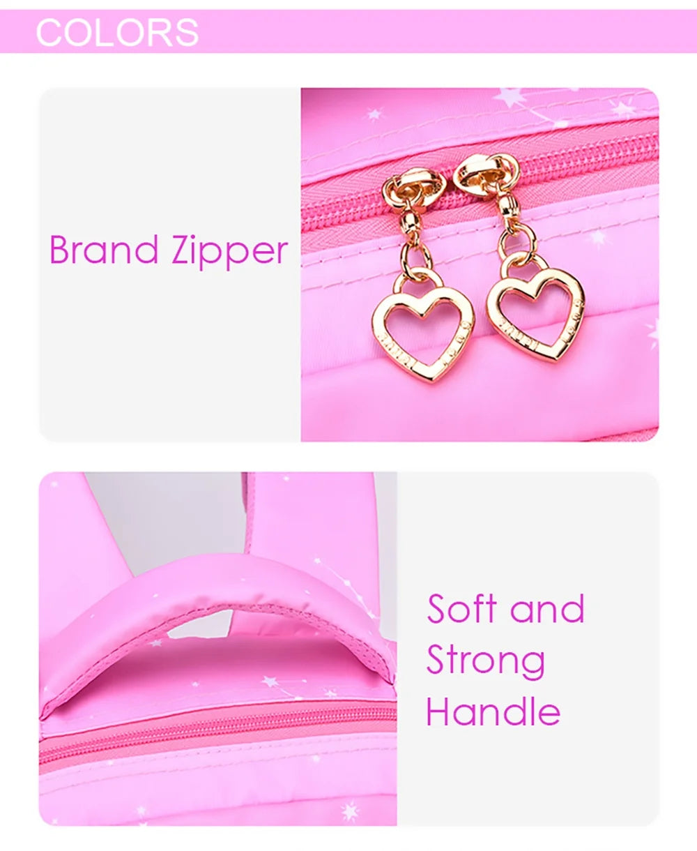 School Bag Backpacks for Girls,Shoulder Children School Bookbags for Kids,Primary School Season Gift,Pink