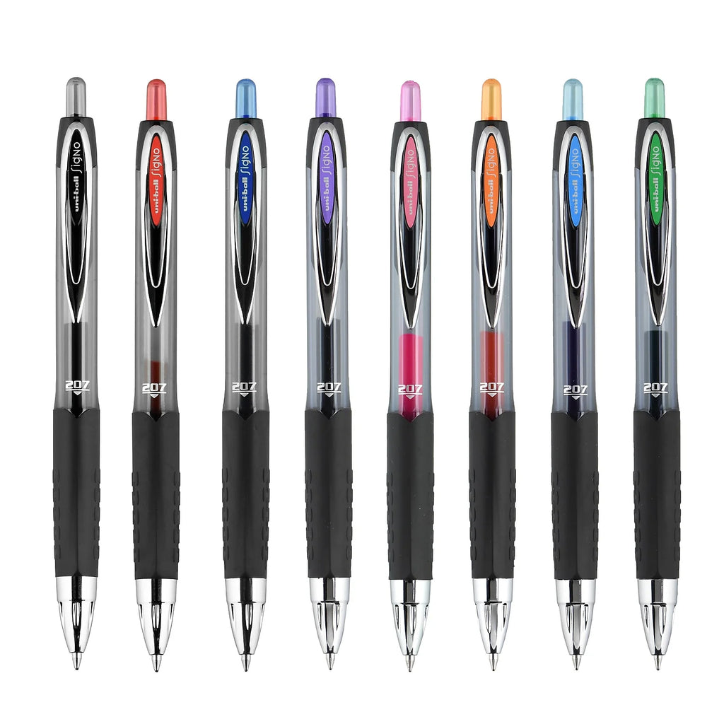 Uni-Ball UBC45532PP 0.7 Mm 207 Gel Pen, Blue - Pack of 4