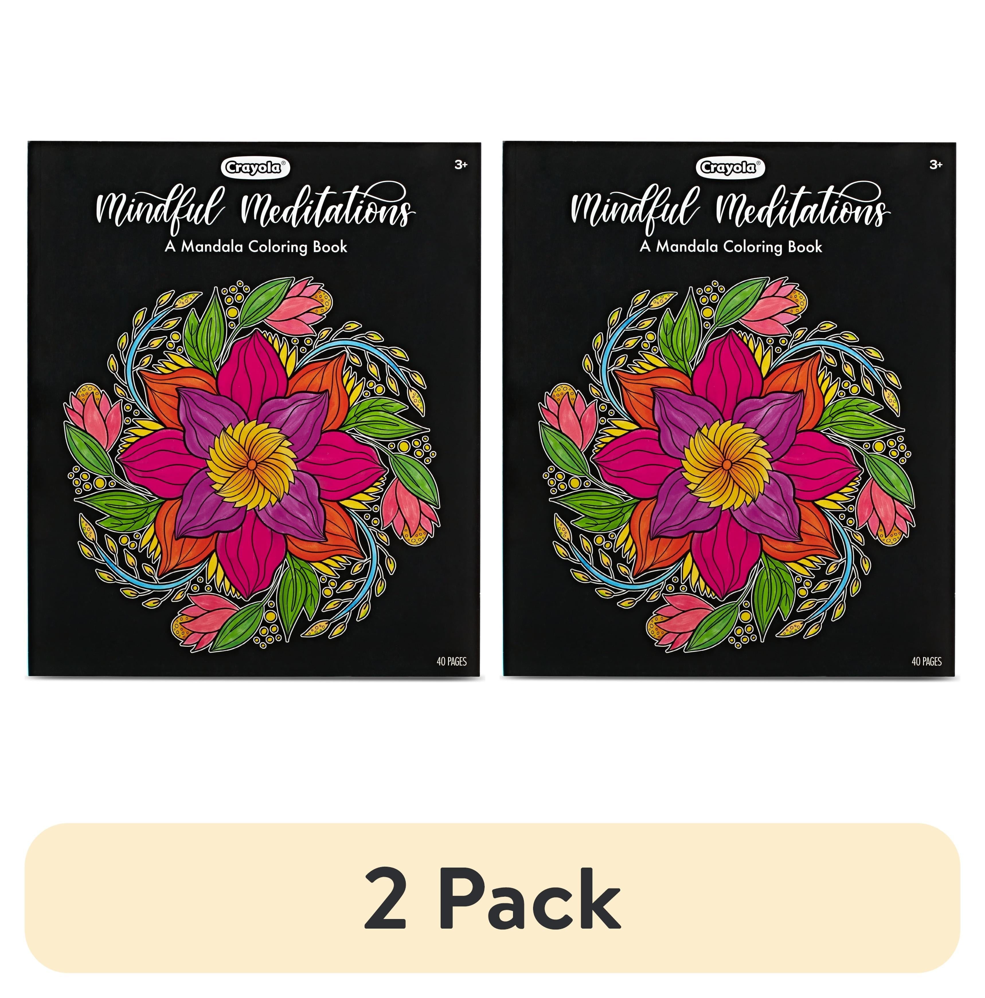 (2 Pack)  Mandala Coloring Book, 40 Pgs, Adult Coloring Book, Mindful Meditations, Mothers Day, Gifts for Teachers and Teens, Ages 8+