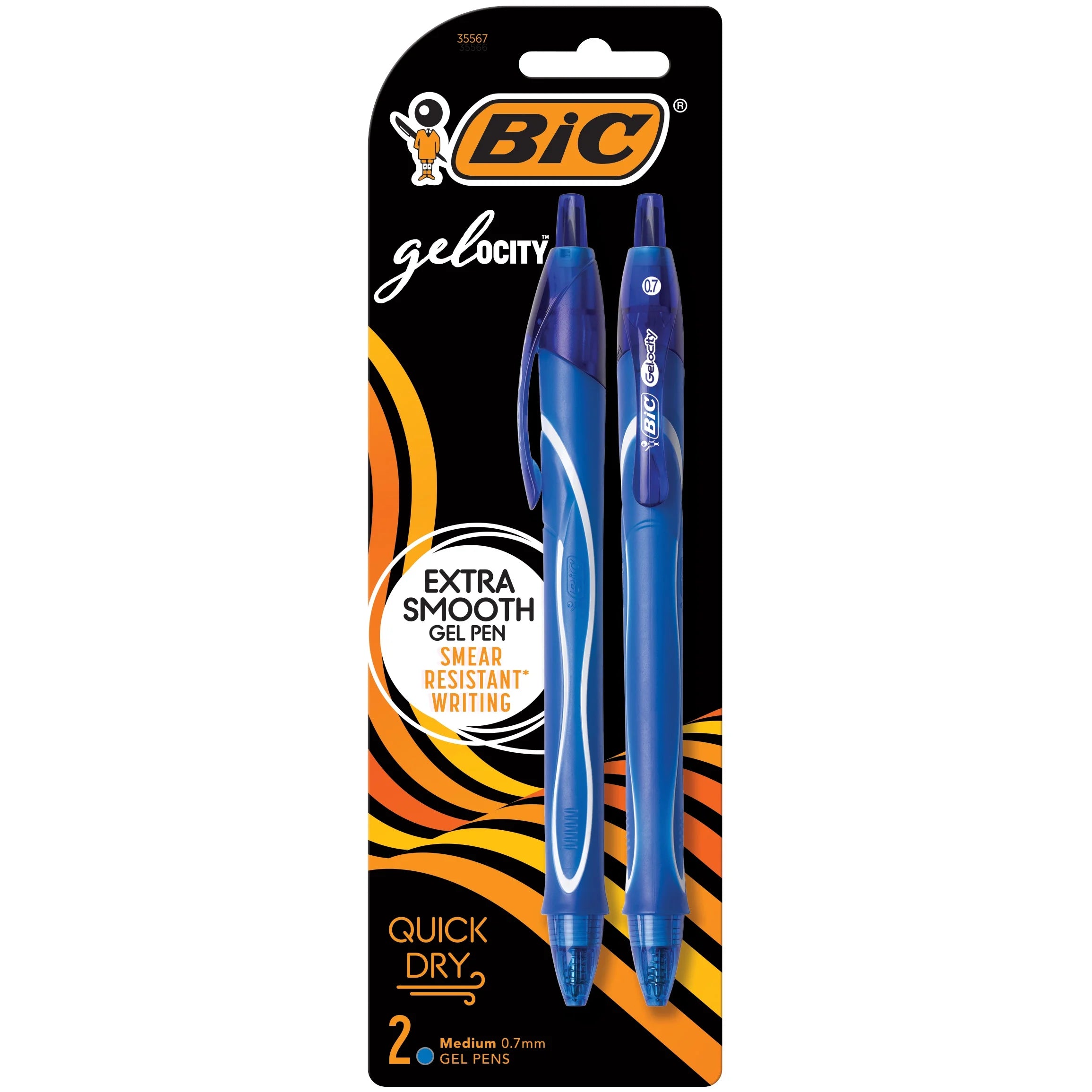 (3 Pack)  Gelocity Medium Point 0.7 Mm Gel Pen, Blue Ink, 2-Pack
