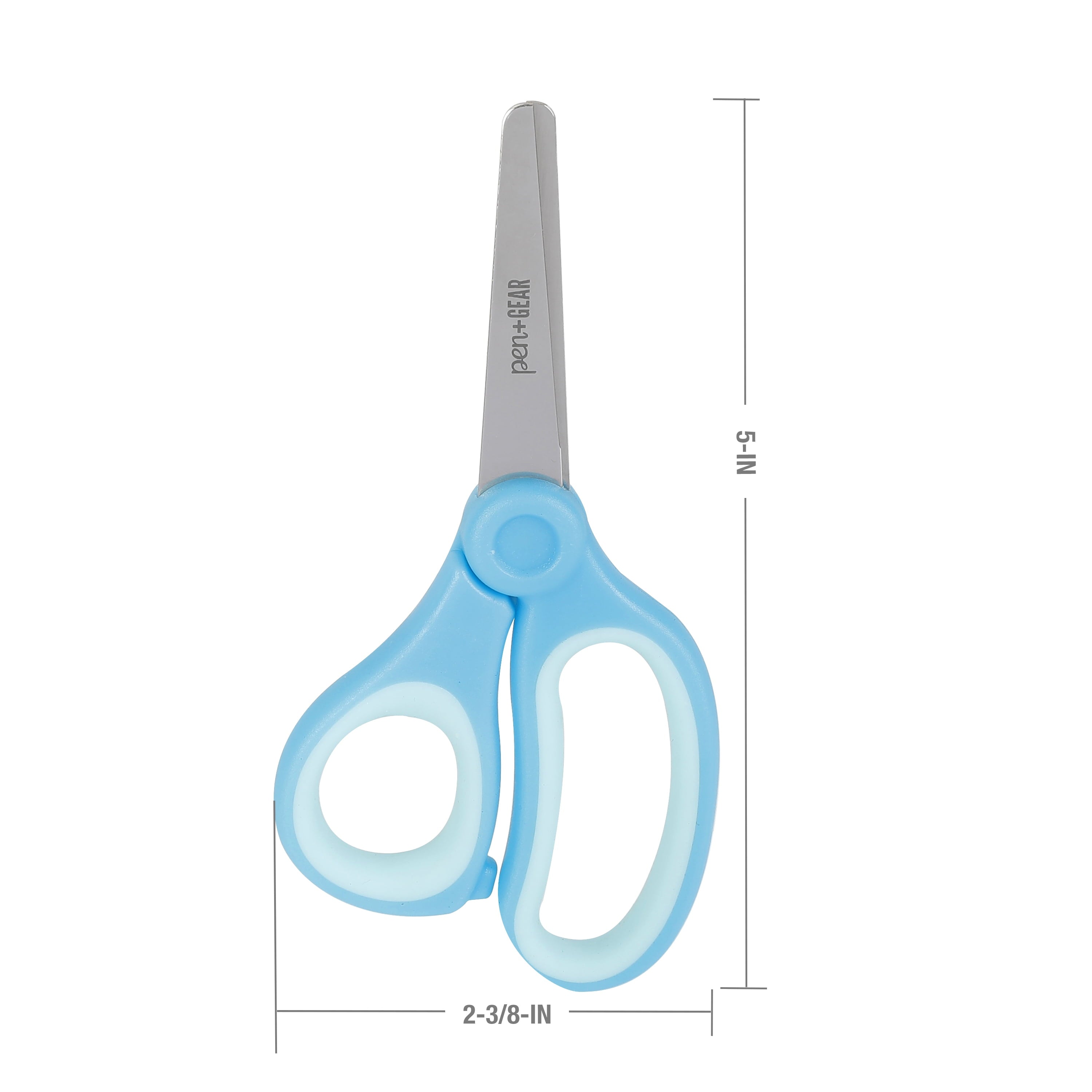 5-Inch Blunt-Tip Kids Scissors, Age 4-7, School Supplies, Multi-Purpose, Blue