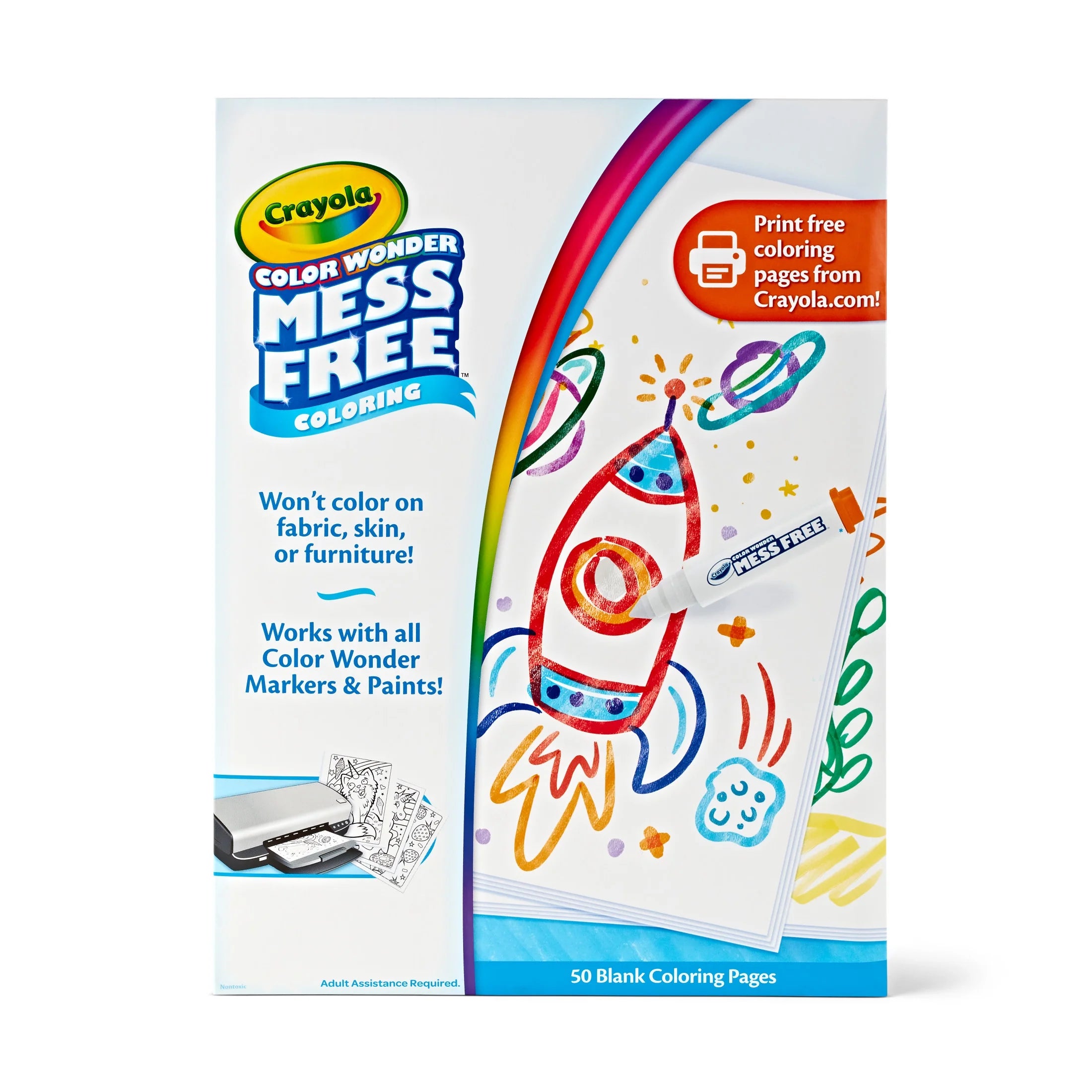 Color Wonder Mess Free Blank Coloring Pages, 30 Pgs, Toddler Coloring, Travel Activity, Creative Gifts, Ages 3+