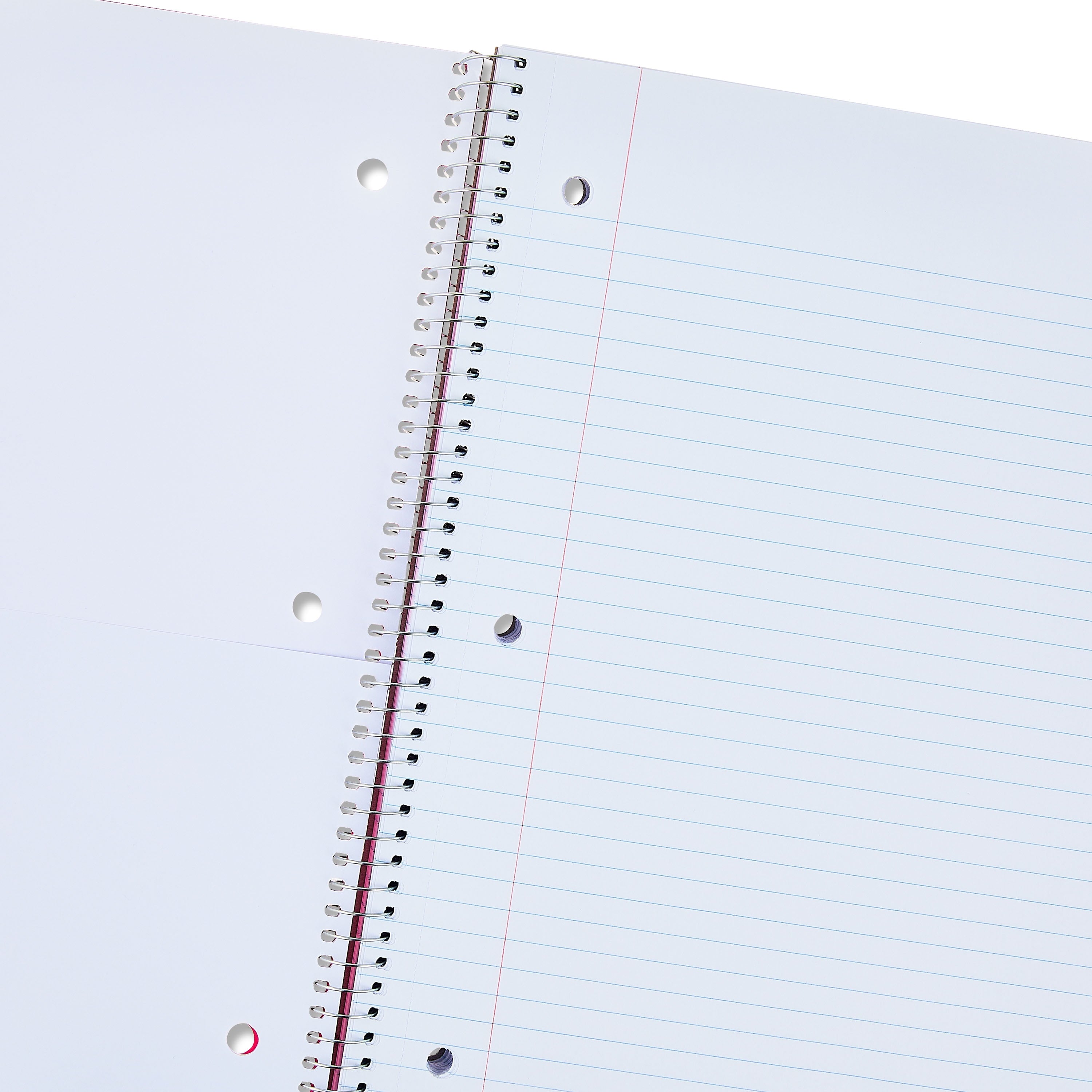 College Ruled Poly 1-Subject Notebook with inside Pockets, 9" X 11", Pink, 100 Heavyweight Sheets