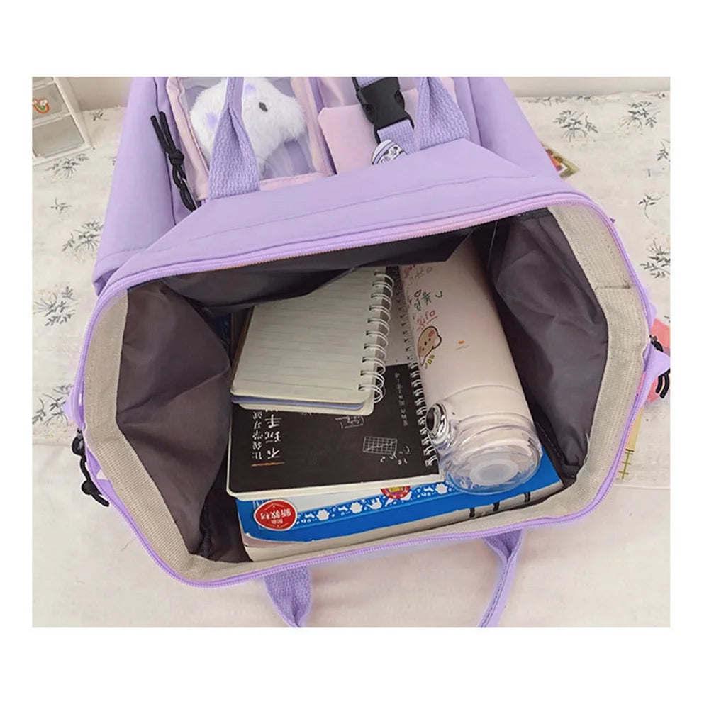 School Backpack for Elementary Primary Middle Kawaii School Bag for Teens Student Bookbag Back to School Bag