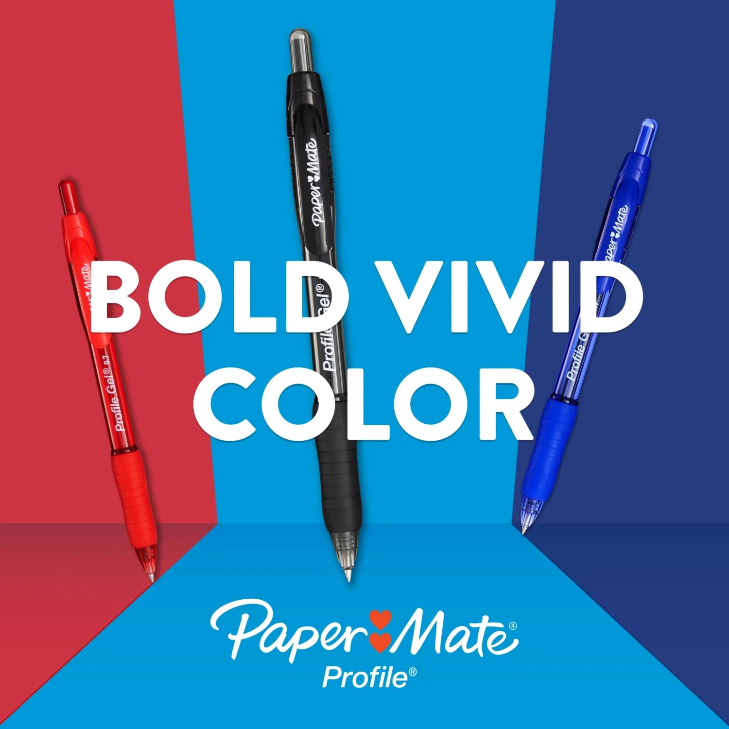 Profile Retractable Gel Pens, 0.7 Mm, Black, 4 Count