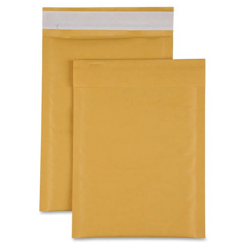 Sparco Size 1 Bubble Cushioned Mailers Bubble - #1 - 7 1/2" Width X 12" Length - Self-Sealing - Kraft - 100 / Carton - Kraft