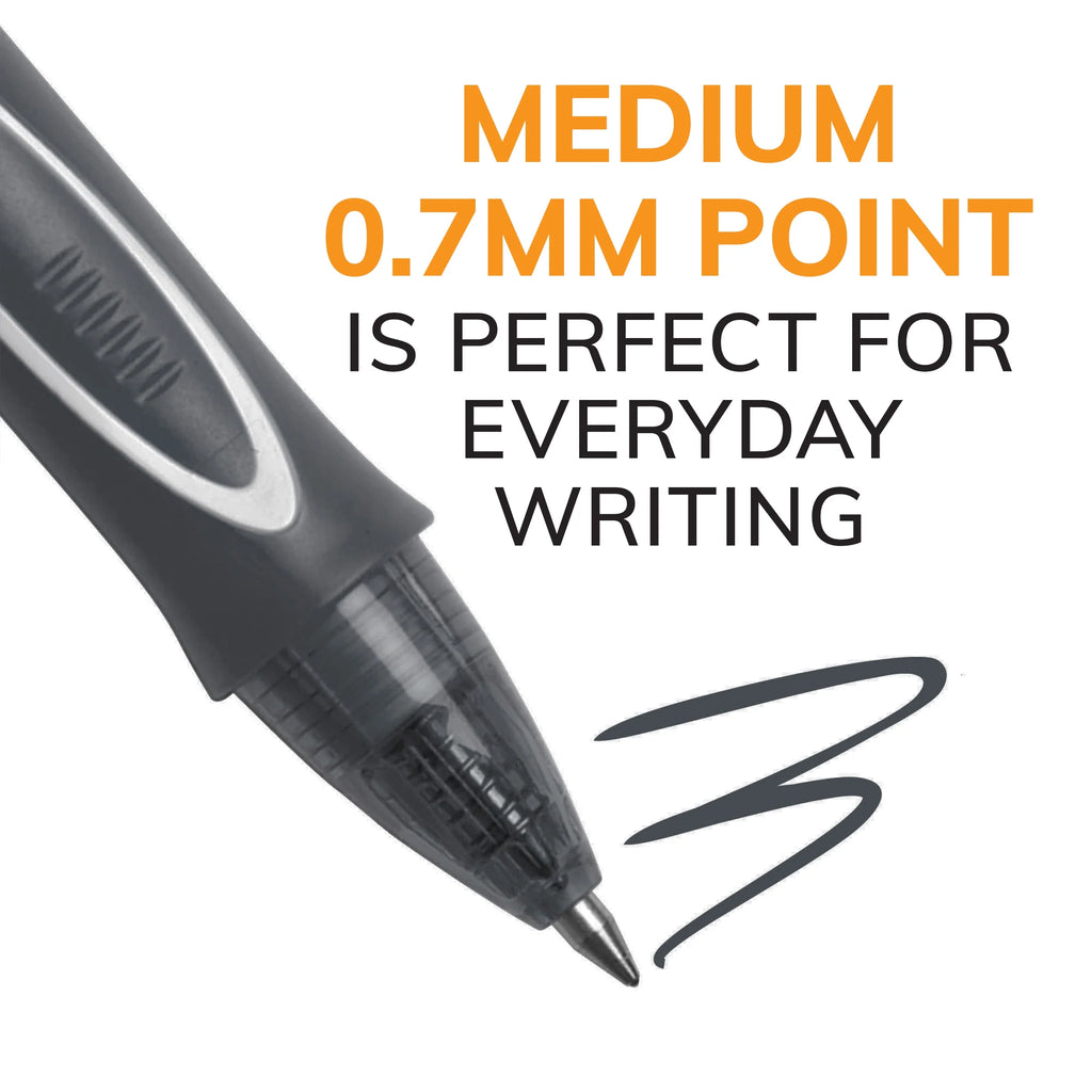 Gelocity Quick Dry Medium Point Gel Pen, 0.7 Mm, Black Ink, 8 Count