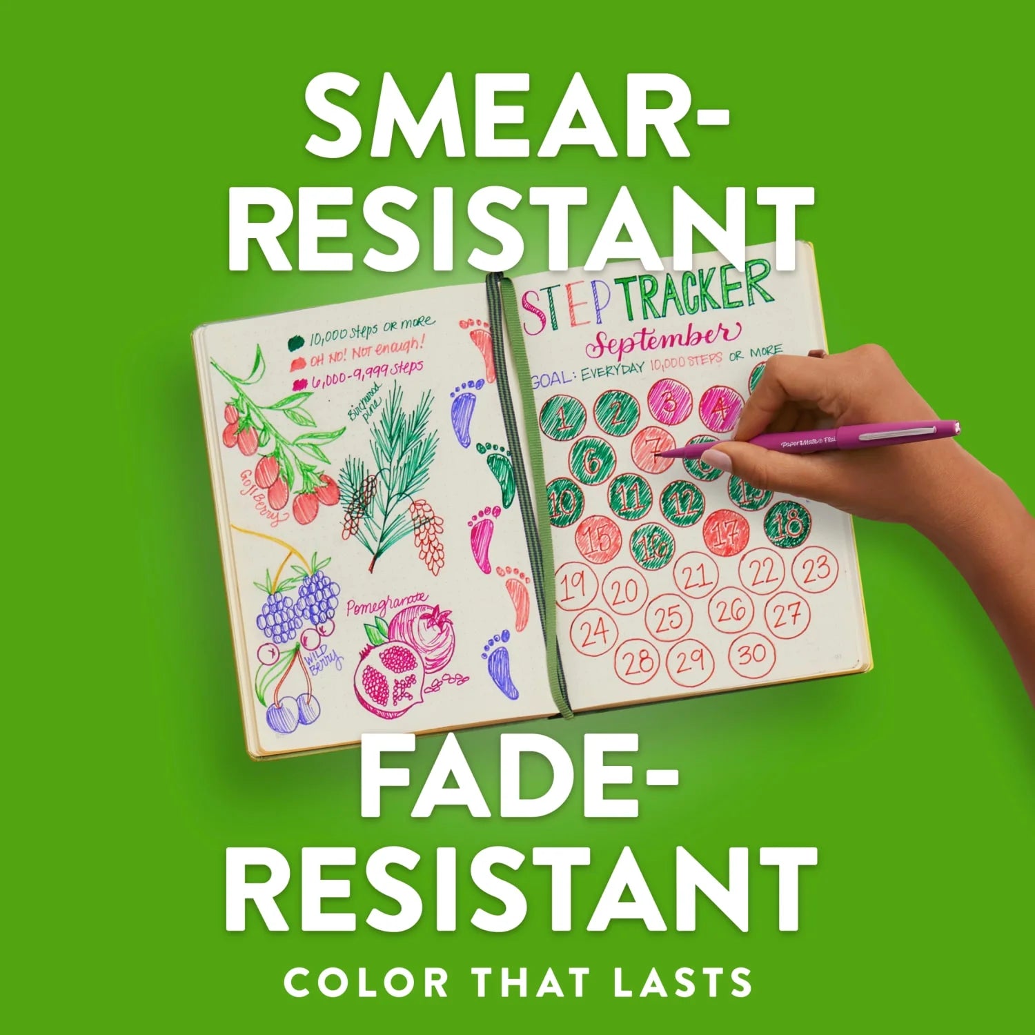 Flair Felt Tip Pens, Medium Point 0.7Mm, Pastel Colors, 6 Count