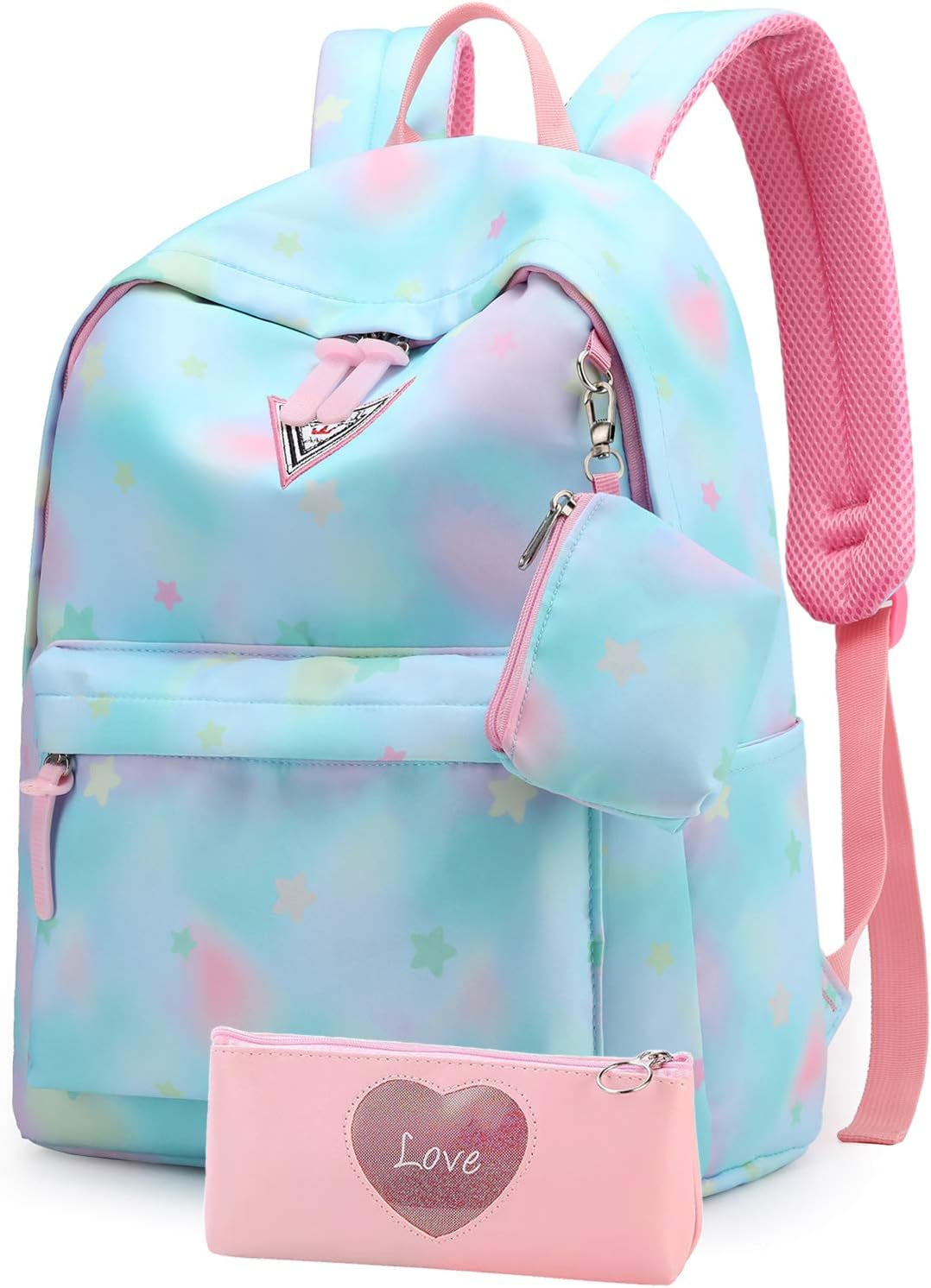 School Backpack for Girls,Lightweight Durable School Bags Waterproof Bookbag for Students (Sky Blue)