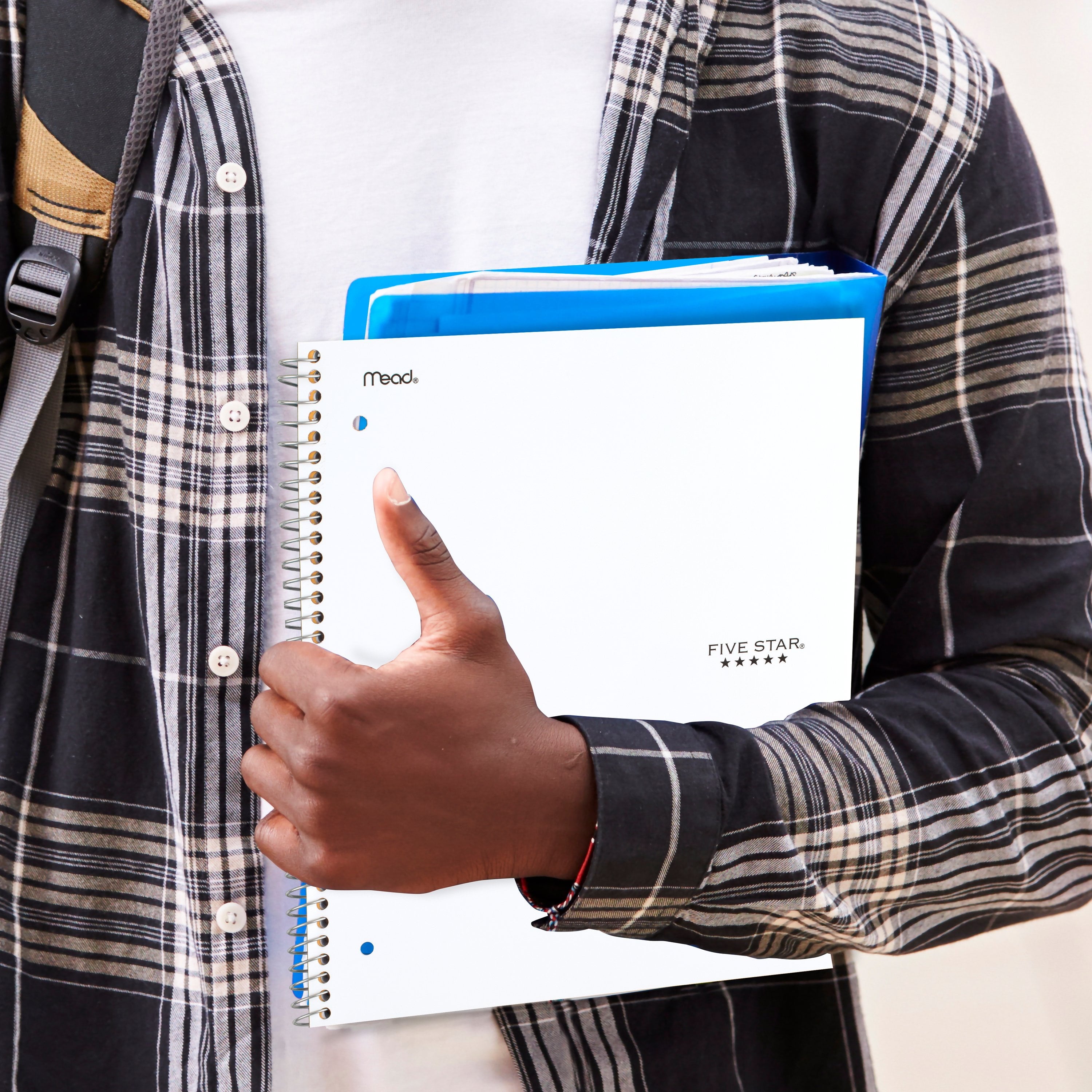 (2 Pack)  1 Subject College Ruled Notebook plus Study App, 8.5" X 11", White, Poly, Spiral, 100 Sheets