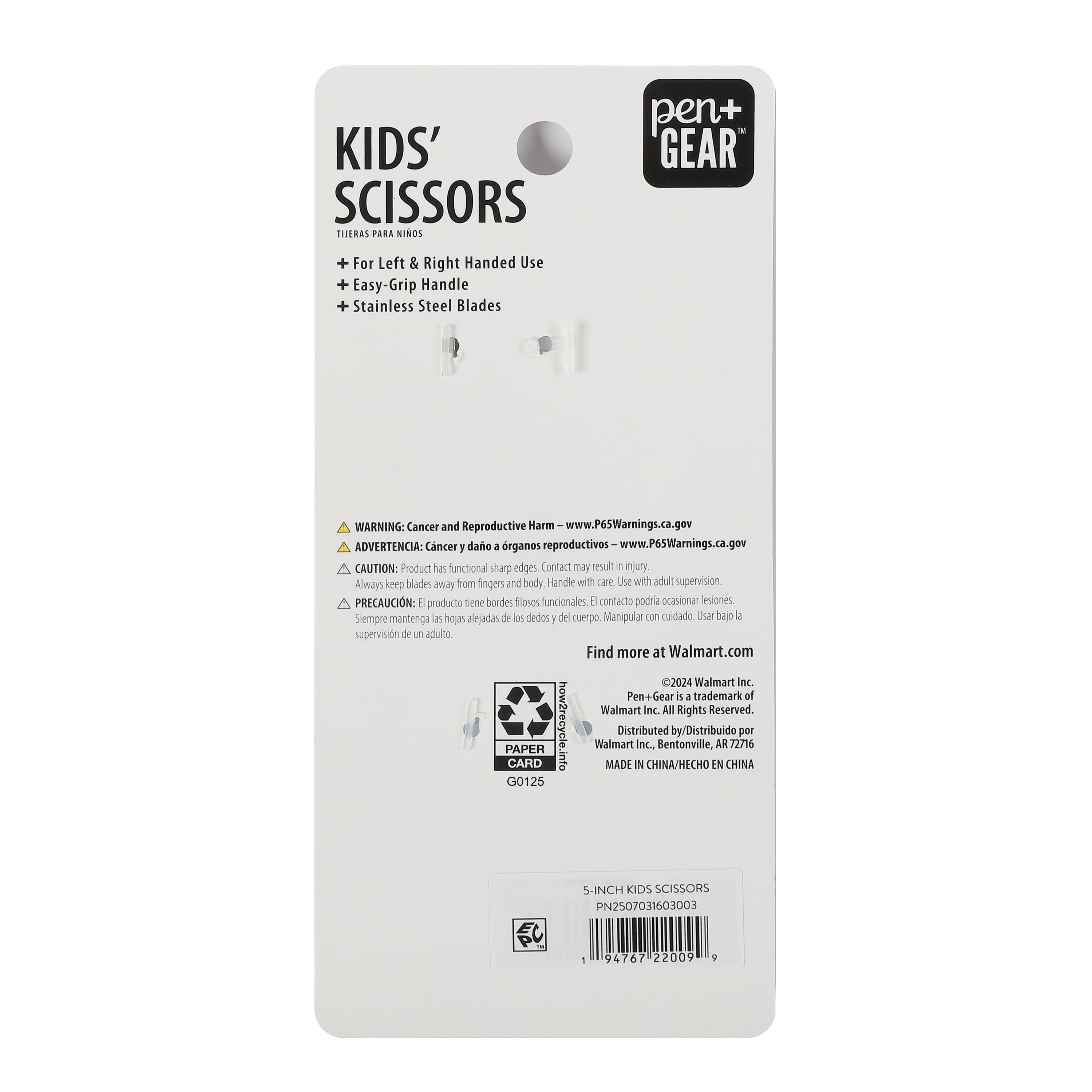 5-Inch Blunt-Tip Kids Scissors, Age 4-7, School Supplies, Multi-Purpose, Blue