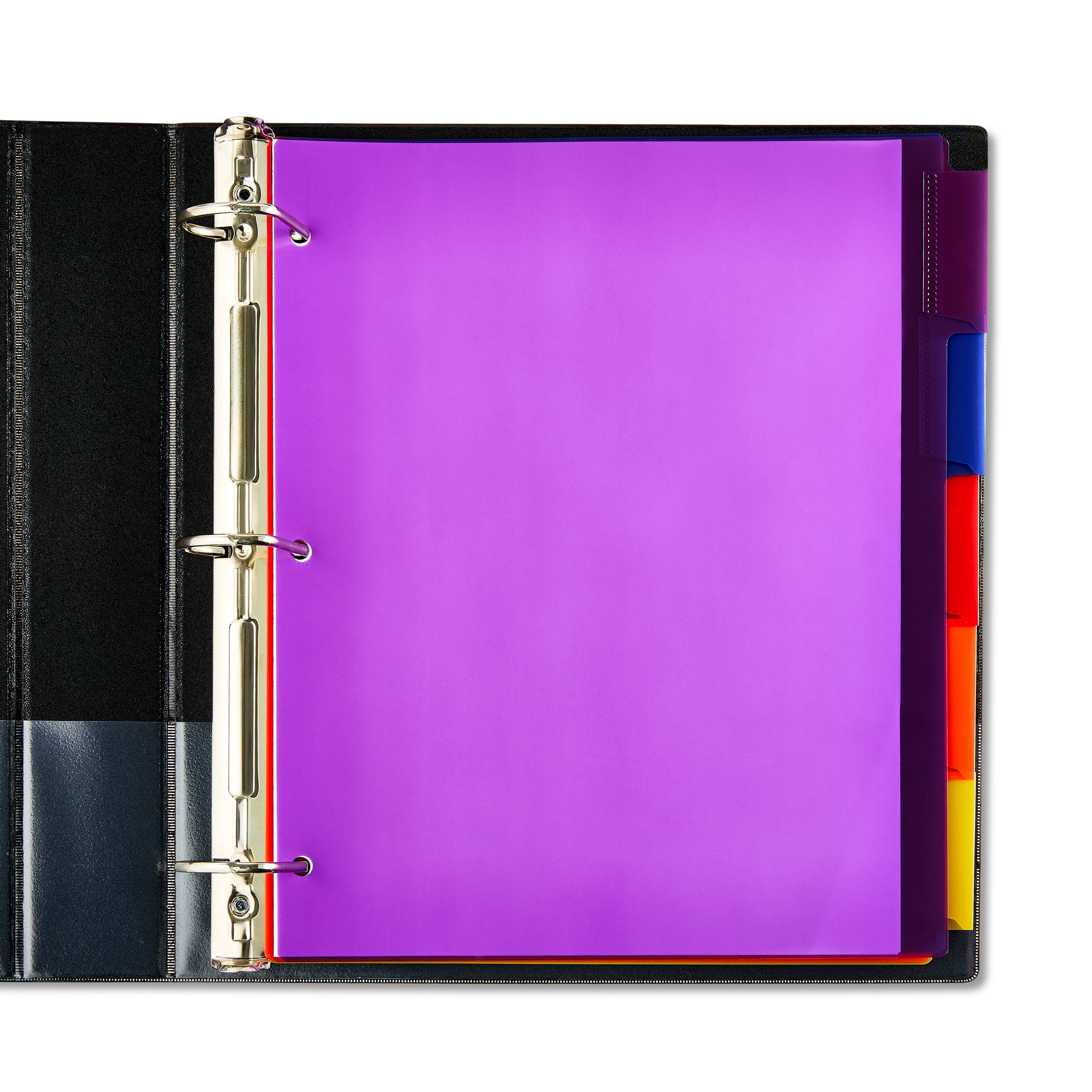 (4 Pack)  5-Tab Durable Dividers without Pockets, 8.5" X 11"