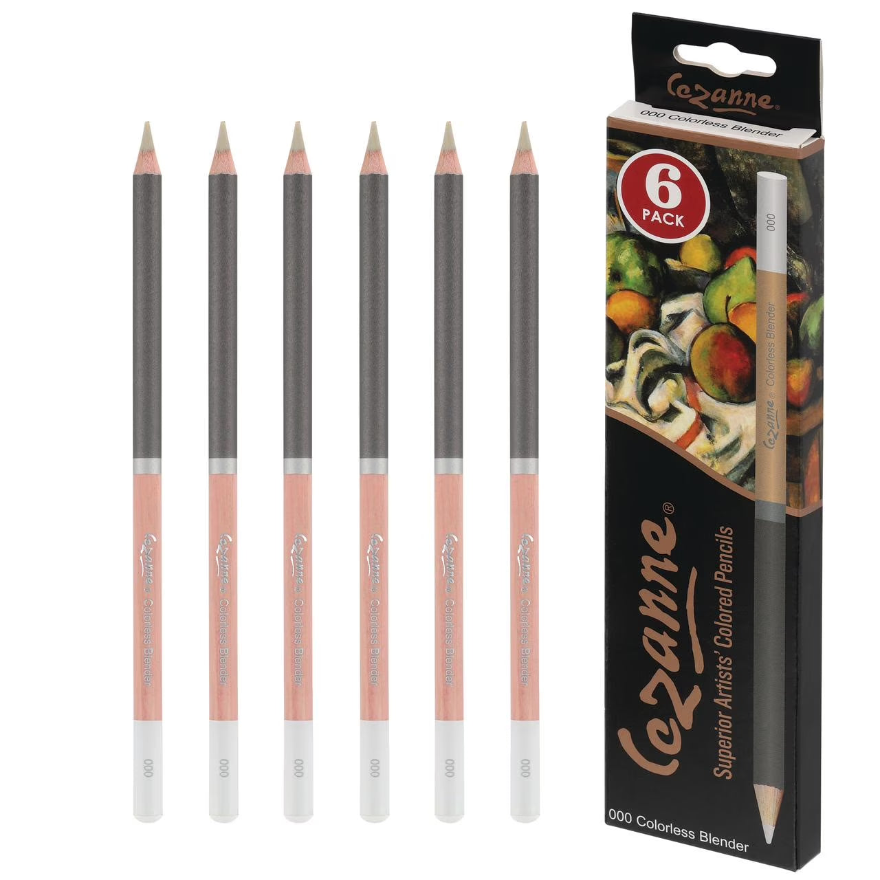 Premium Colorless Blender Pencil 6 Pack - Highly-Pigmented Drawing Pencils - Coloring Pencils for Drawing, Blending, Coloring, and More