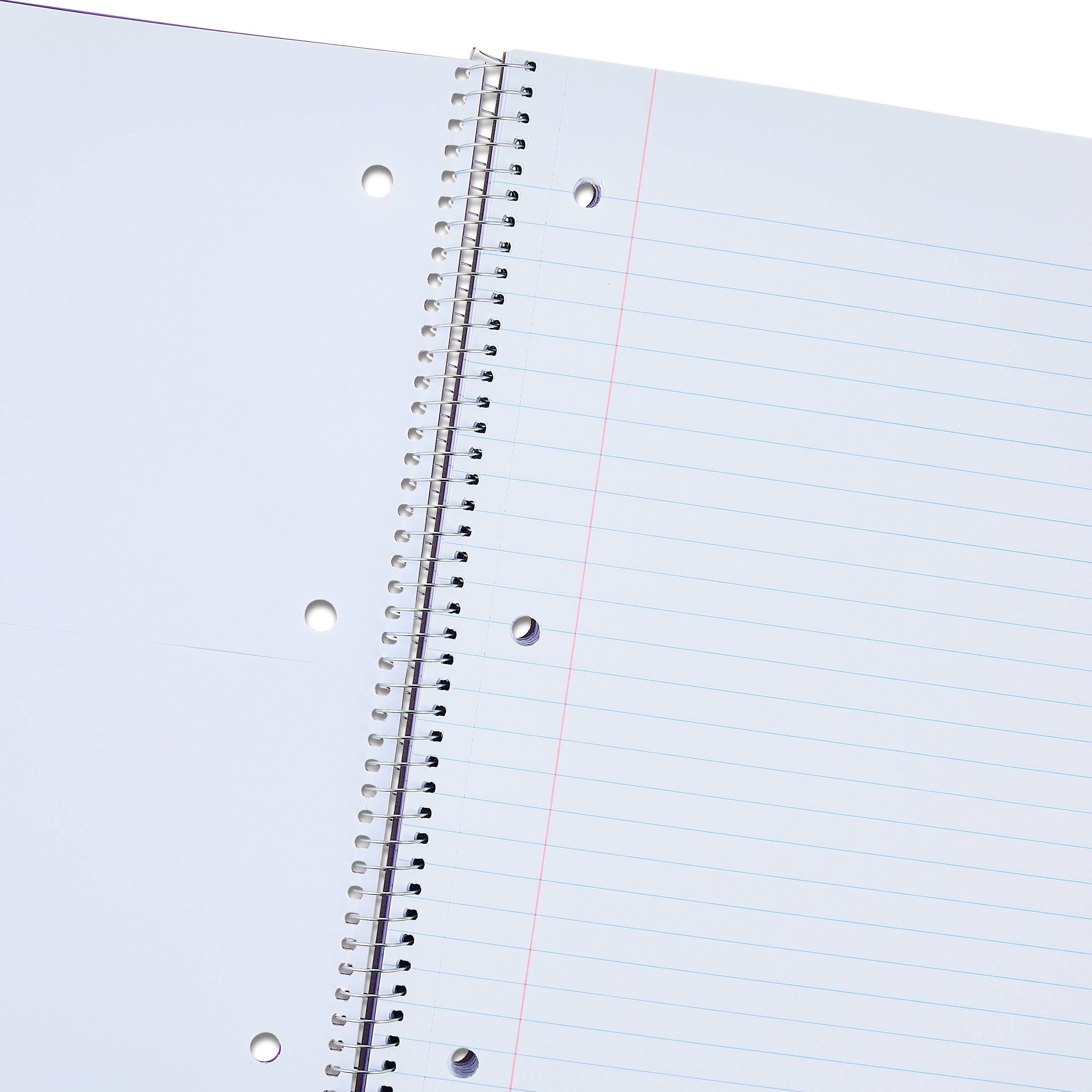 Pen + Gear Wide Ruled Poly 1-Subject Notebook with inside Pockets, 9" X 11", Purple, 100 Heavyweight Sheets