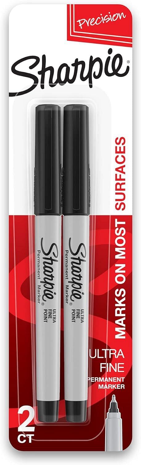 Sharpie Permanent Ultra Fine Point Black - 2 Ct