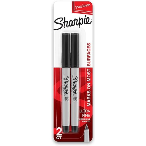 Sharpie Permanent Ultra Fine Point Black - 2 Ct