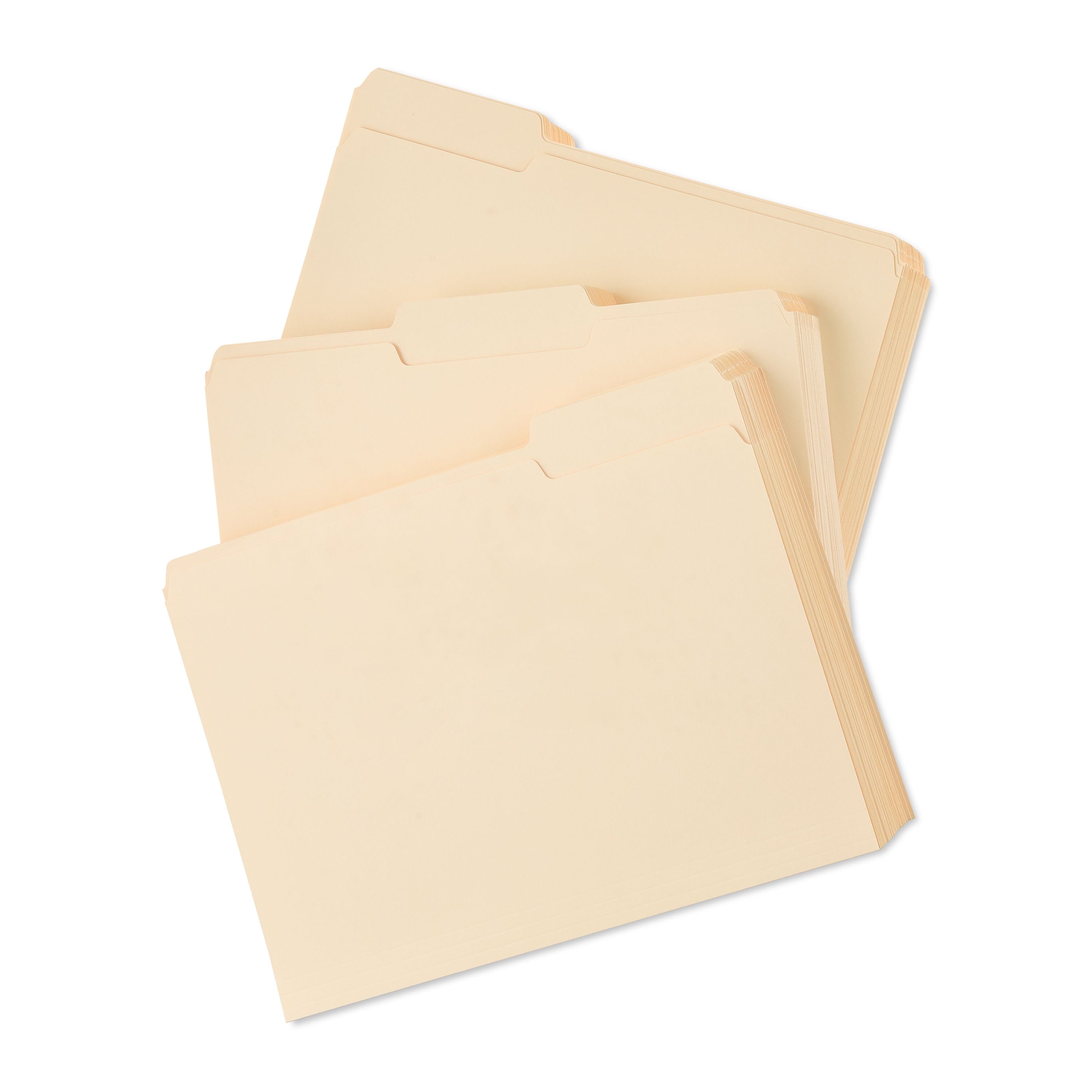 (4 Pack)  File Folders, Letter, Manila, 1/3 Cut, 150 Count