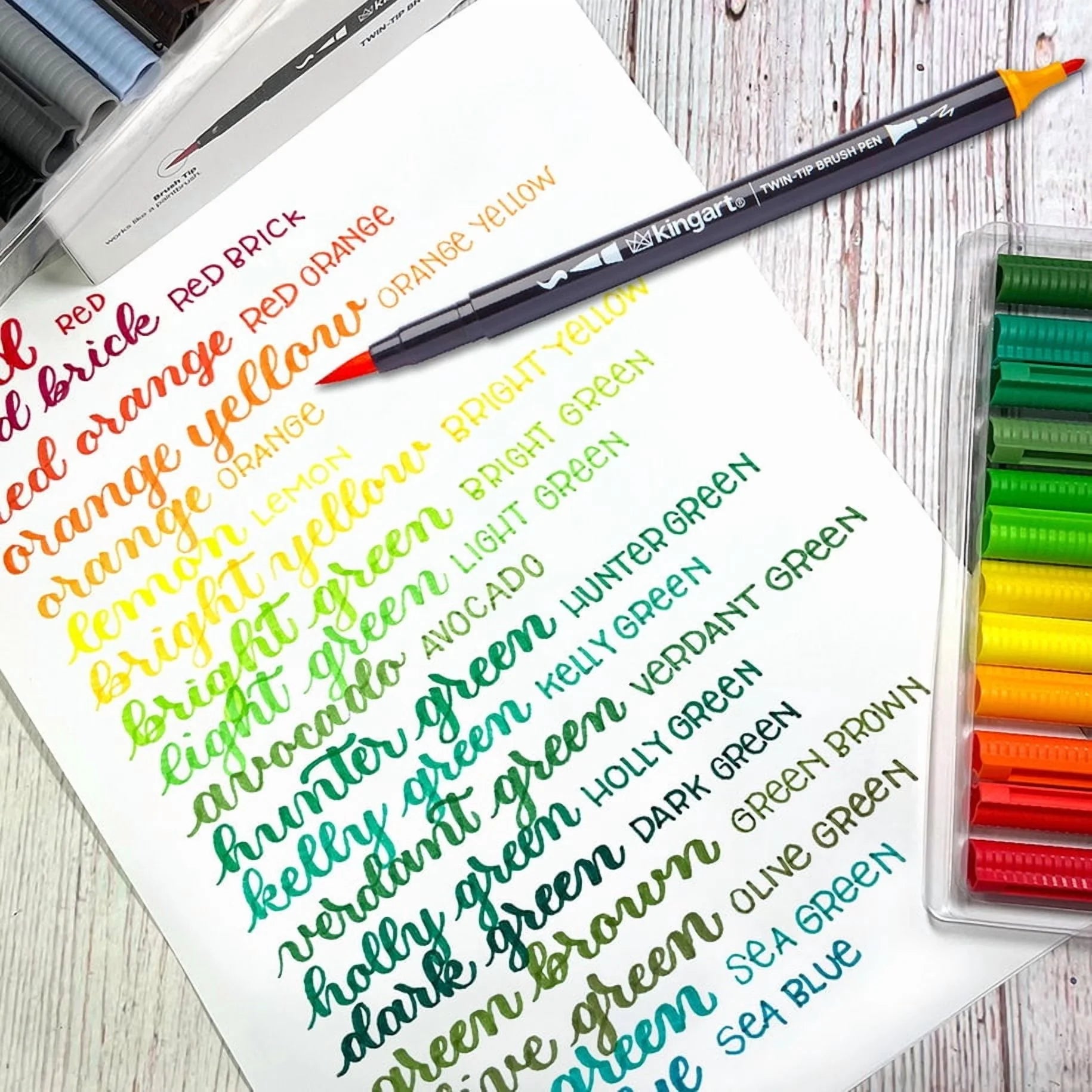 Pro Twin Tip Brush Pens, 24 Colors