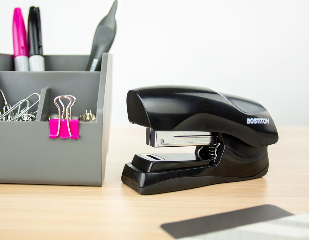 Flat Clinch Manual Stapler, Stands Vertically or Horizontally and Staples up to 40 Sheets
