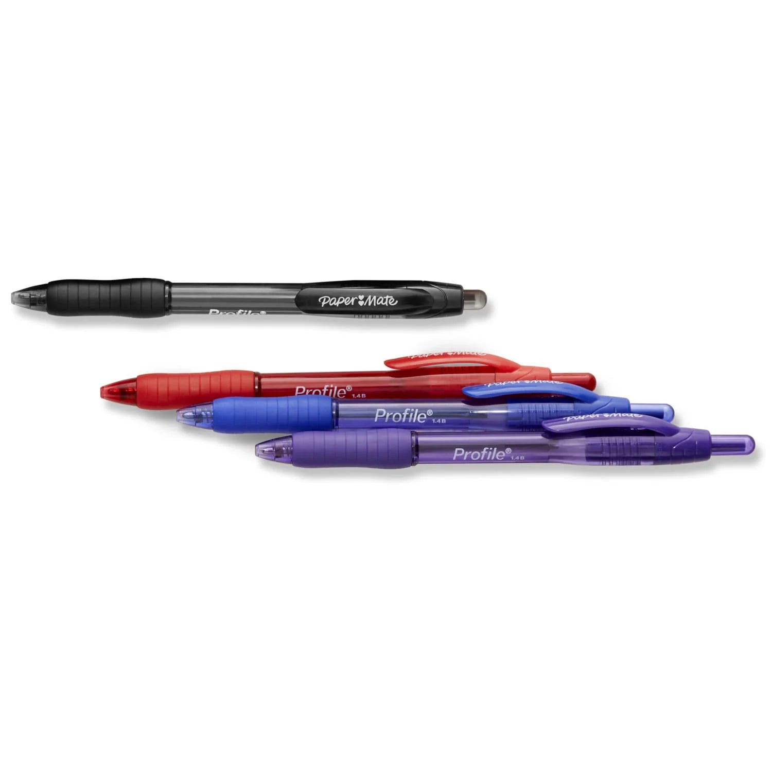Profile Retractable Ballpoint Pens, Bold Point (1.4Mm), Assorted Colors, 4 Count
