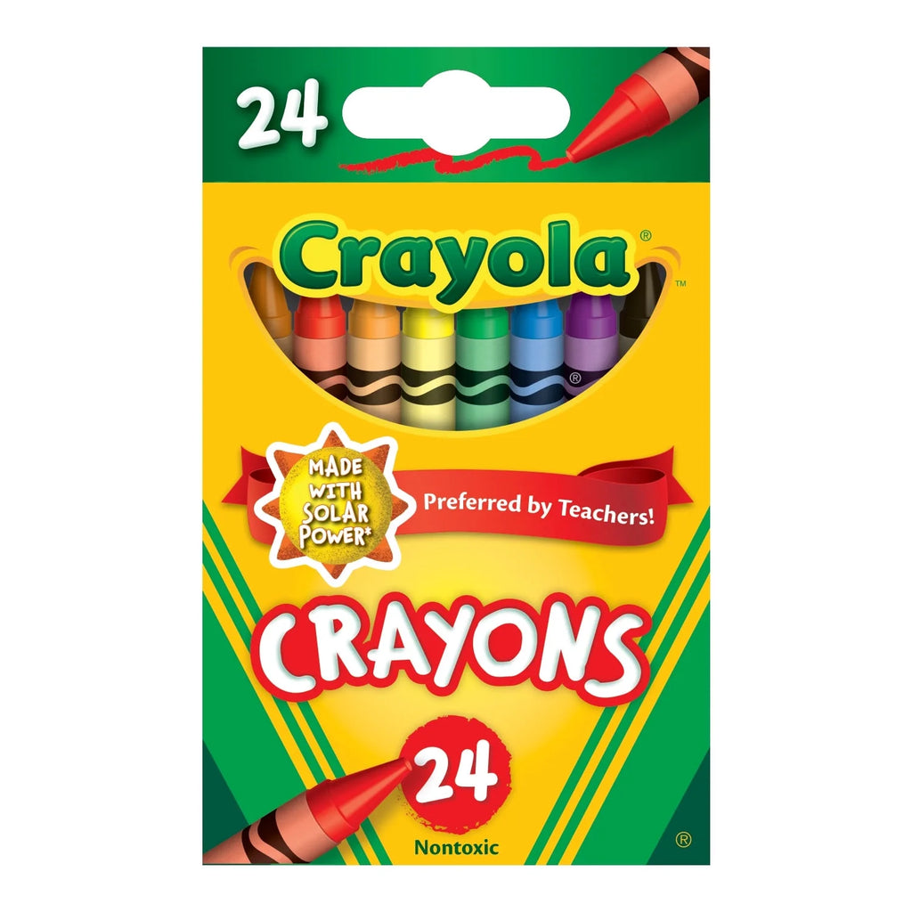 Crayons, 24 Count, Back to School Supplies, Classroom Must Haves for Teachers, Classic Colors, Gifts, 3+