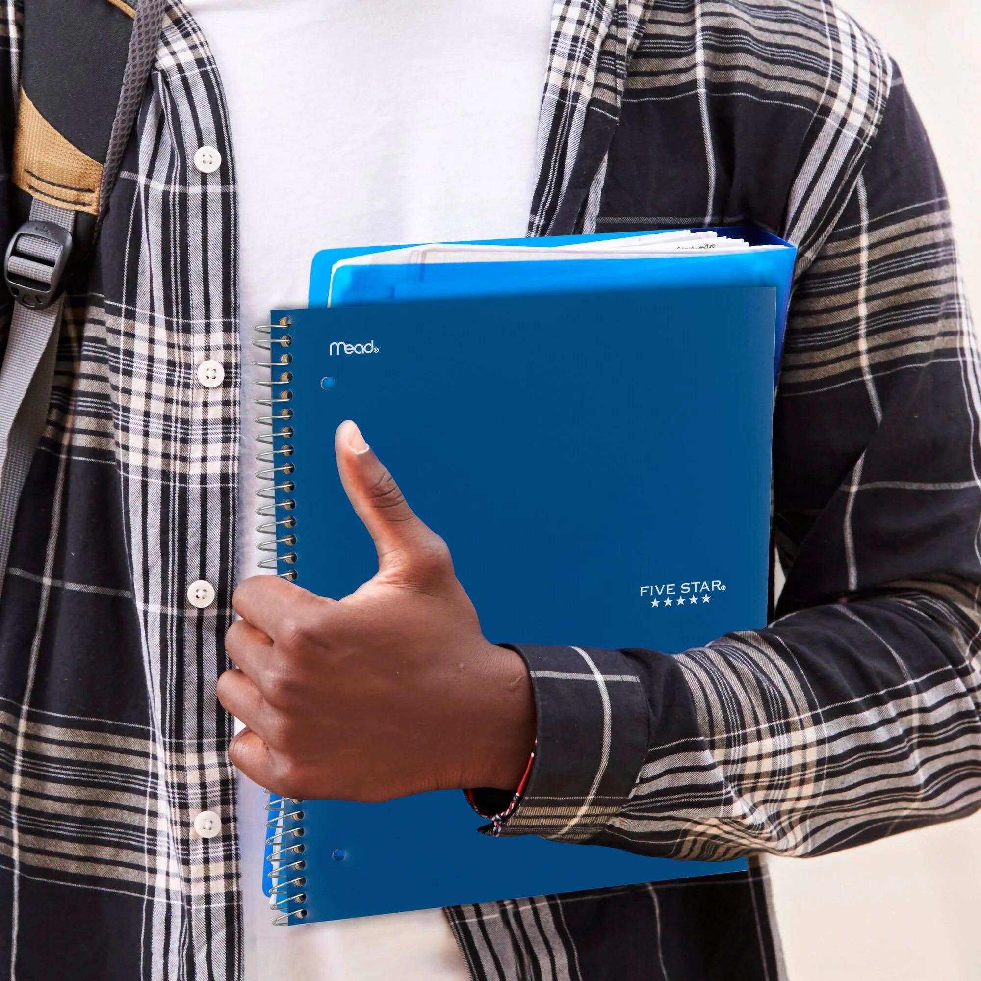 Spiral Notebook + Study App, 3 Subject, College Ruled, 8.5" X 11"