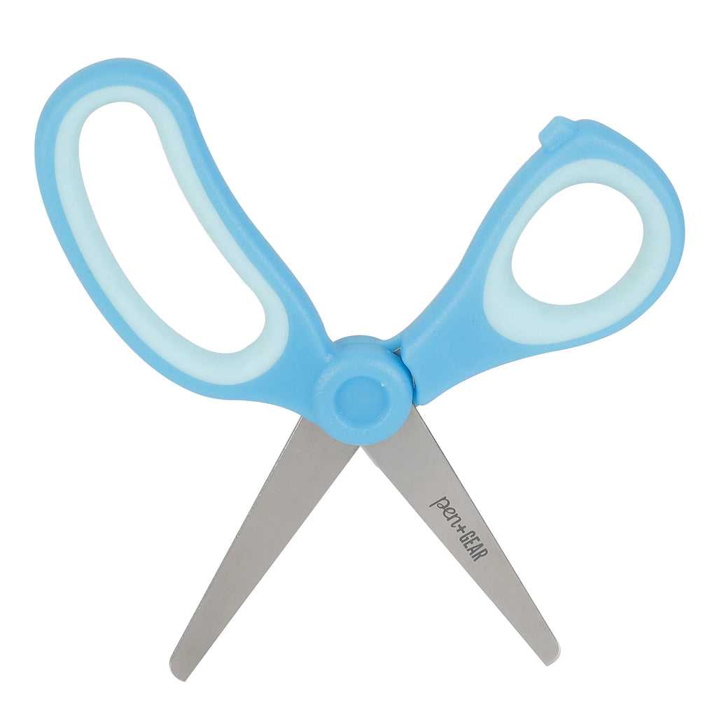 5-Inch Blunt-Tip Kids Scissors, Age 4-7, School Supplies, Multi-Purpose, Blue