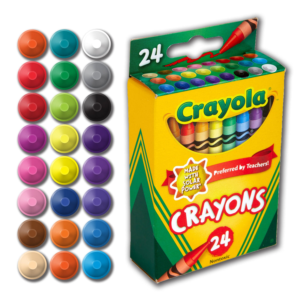 Crayons, 24 Count, Back to School Supplies, Classroom Must Haves for Teachers, Classic Colors, Gifts, 3+