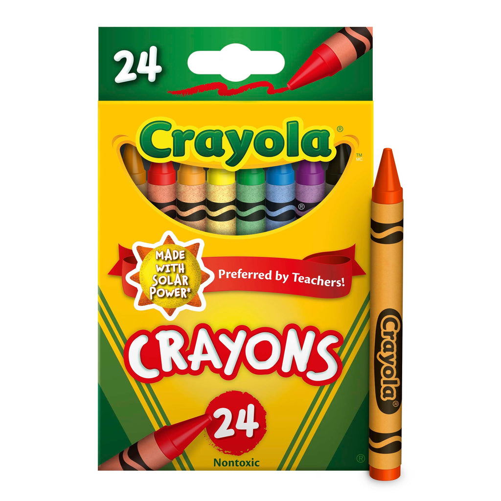 Crayons, 24 Count, Back to School Supplies, Classroom Must Haves for Teachers, Classic Colors, Gifts, 3+