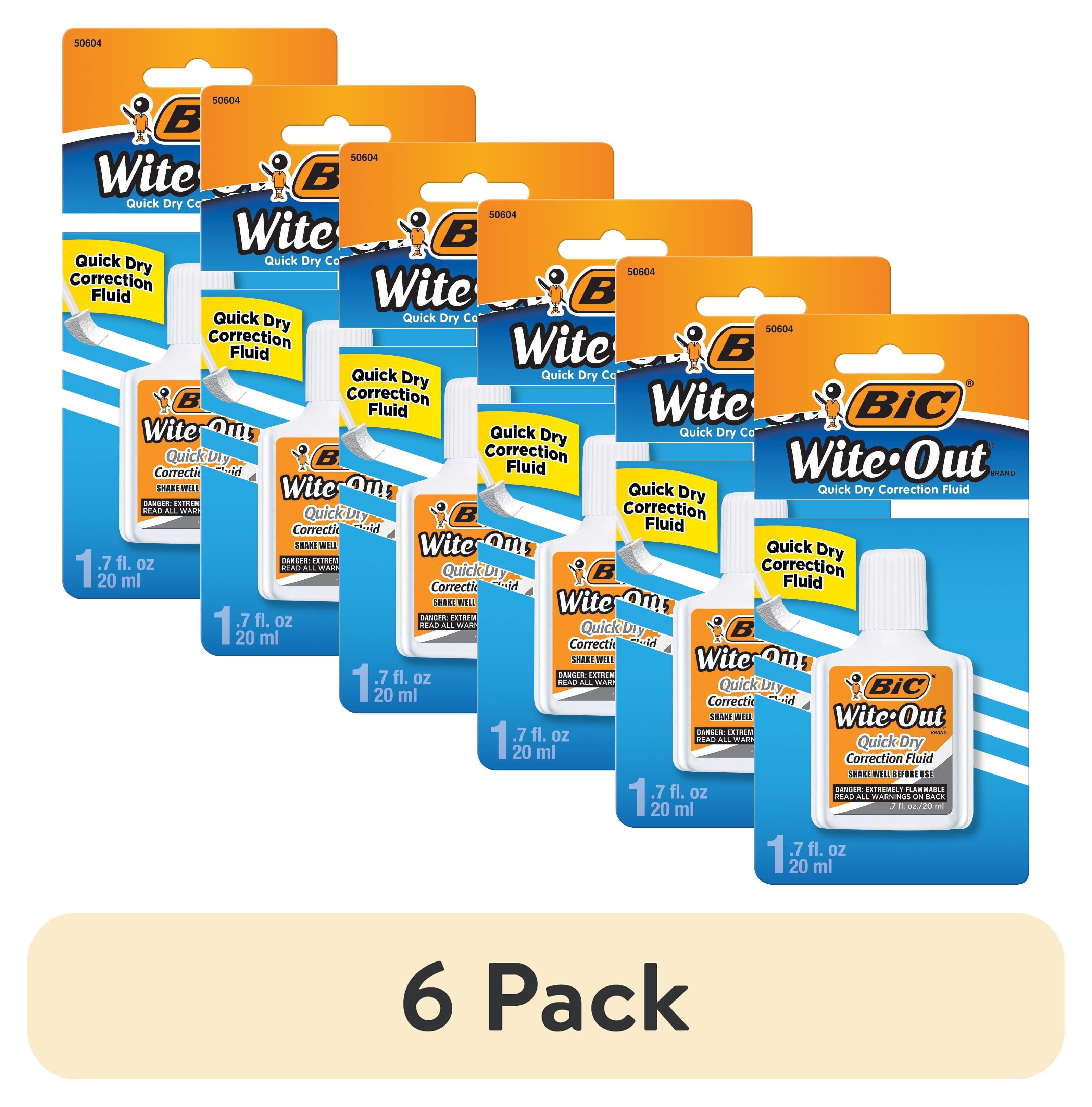 (6 Pack)  Wite-Out Correction Fluid, 20 Ml Bottle, White, Pack of 1