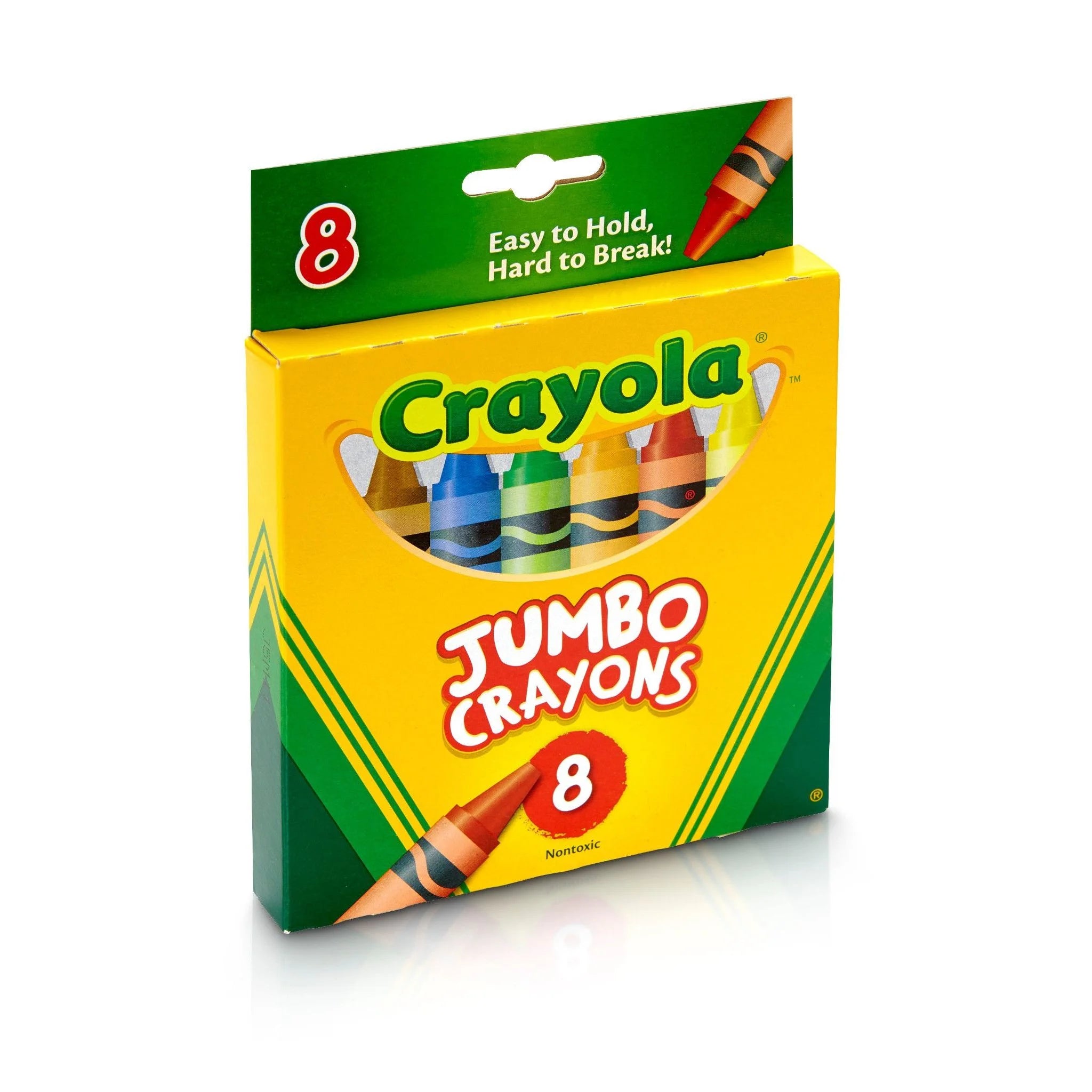 (2 Pack)  Jumbo Crayon Set, 8 Ct, Kindergarten and Preschool Supplies, Classroom Essentials, Coloring Gift for Toddlers, Ages 3+