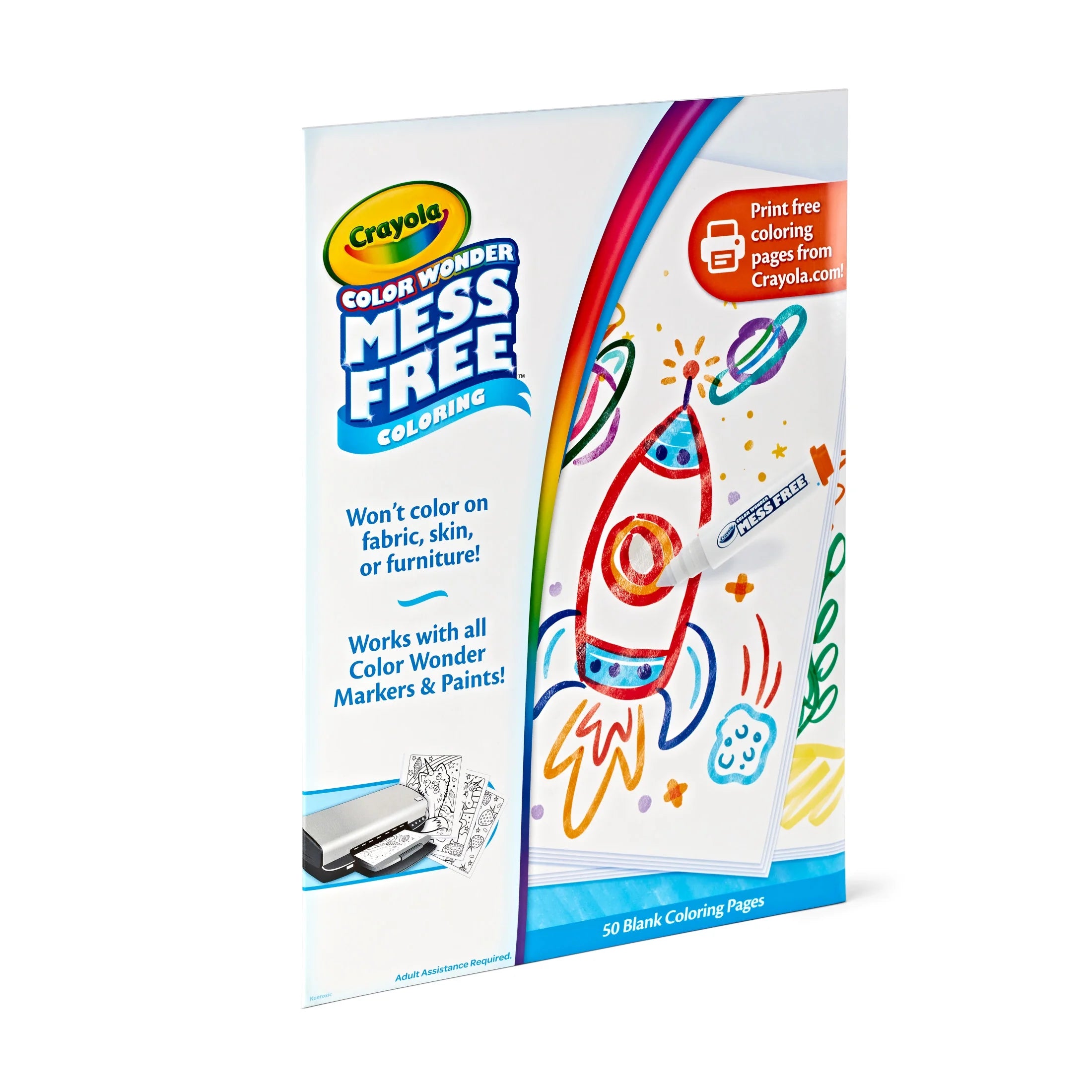 Color Wonder Mess Free Blank Coloring Pages, 30 Pgs, Toddler Coloring, Travel Activity, Creative Gifts, Ages 3+