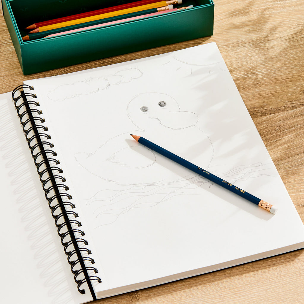 12" X 9" Spiral Sketch Book, 75 Sheets of White, Acid Free, Perforated Premium Drawing Paper