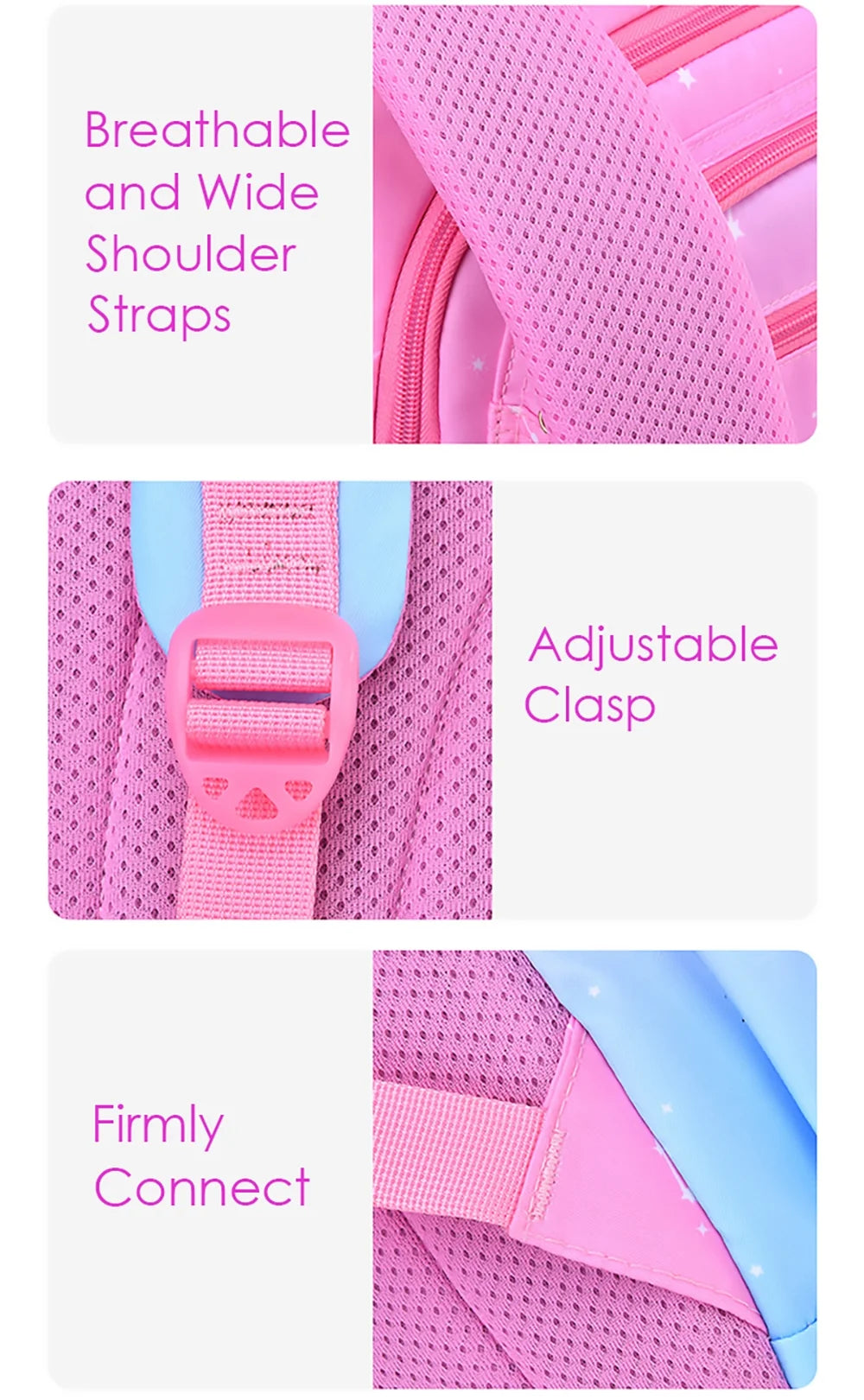 School Bag Backpacks for Girls,Shoulder Children School Bookbags for Kids,Primary School Season Gift,Pink