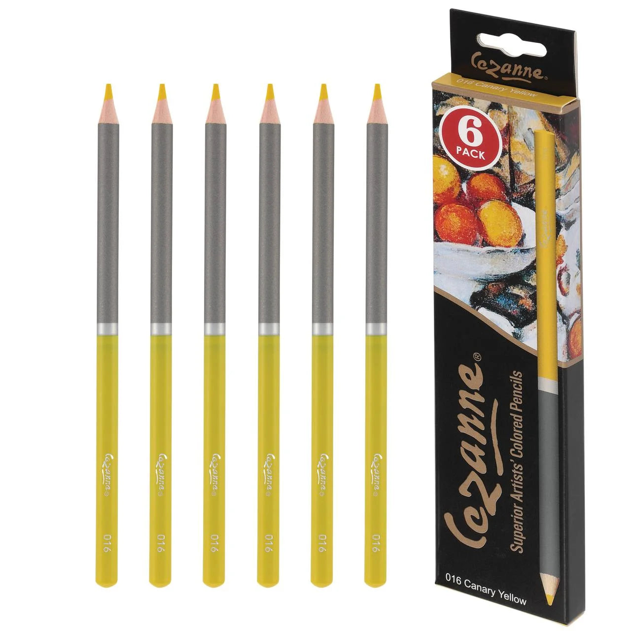 Premium Colored Pencils Canary Yellow 6 Pack - Highly-Pigmented Drawing Pencils - Coloring Pencils for Drawing, Blending, Coloring, and More
