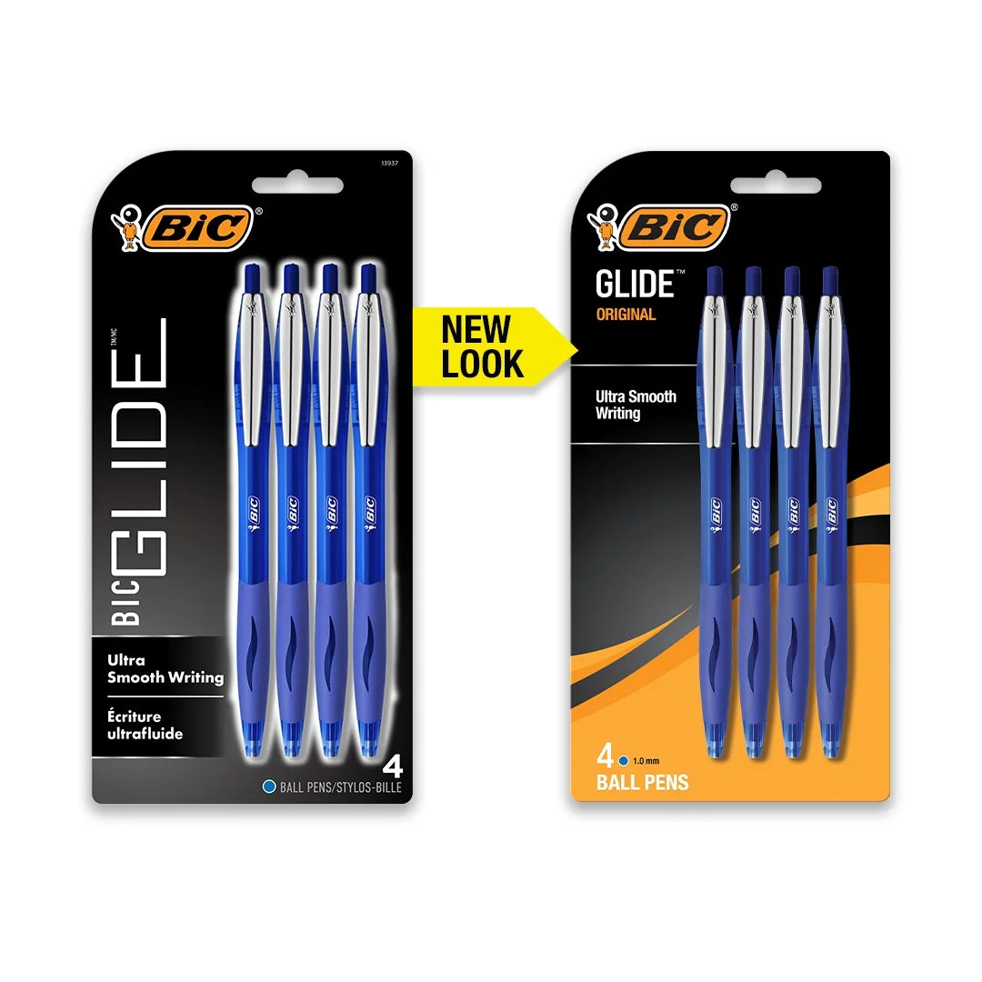 Glide Ballpoint Pen, Medium Point, 1.0 Mm, Blue Ink, 4 Count