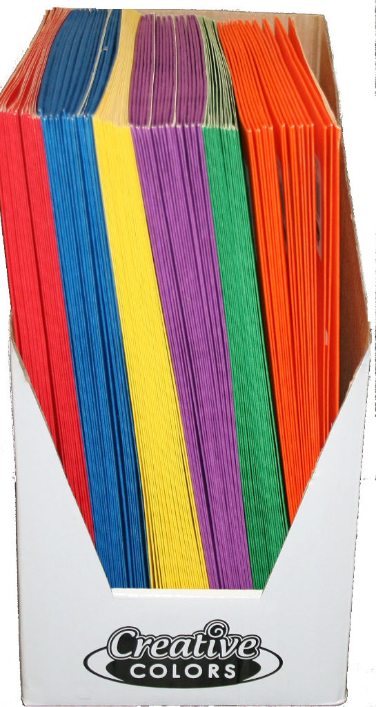 Creative Colors Paper 2 Pocket Folder - Assorted Solid Colors