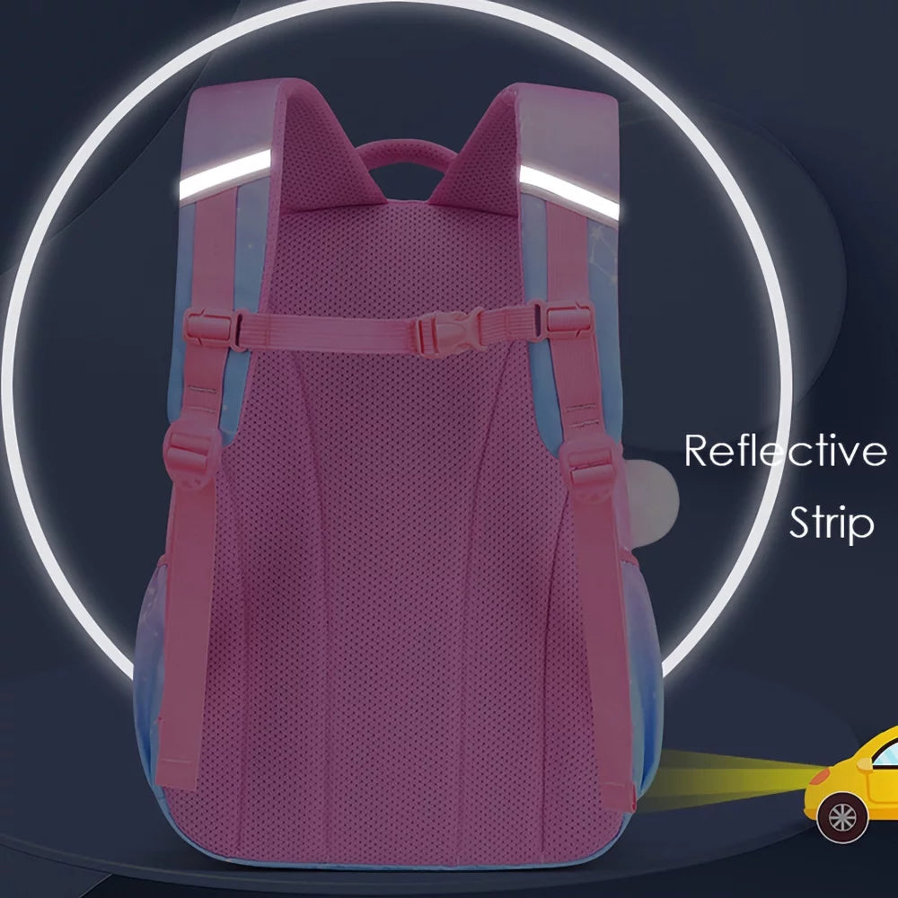 School Bag Backpacks for Girls,Shoulder Children School Bookbags for Kids,Primary School Season Gift,Pink