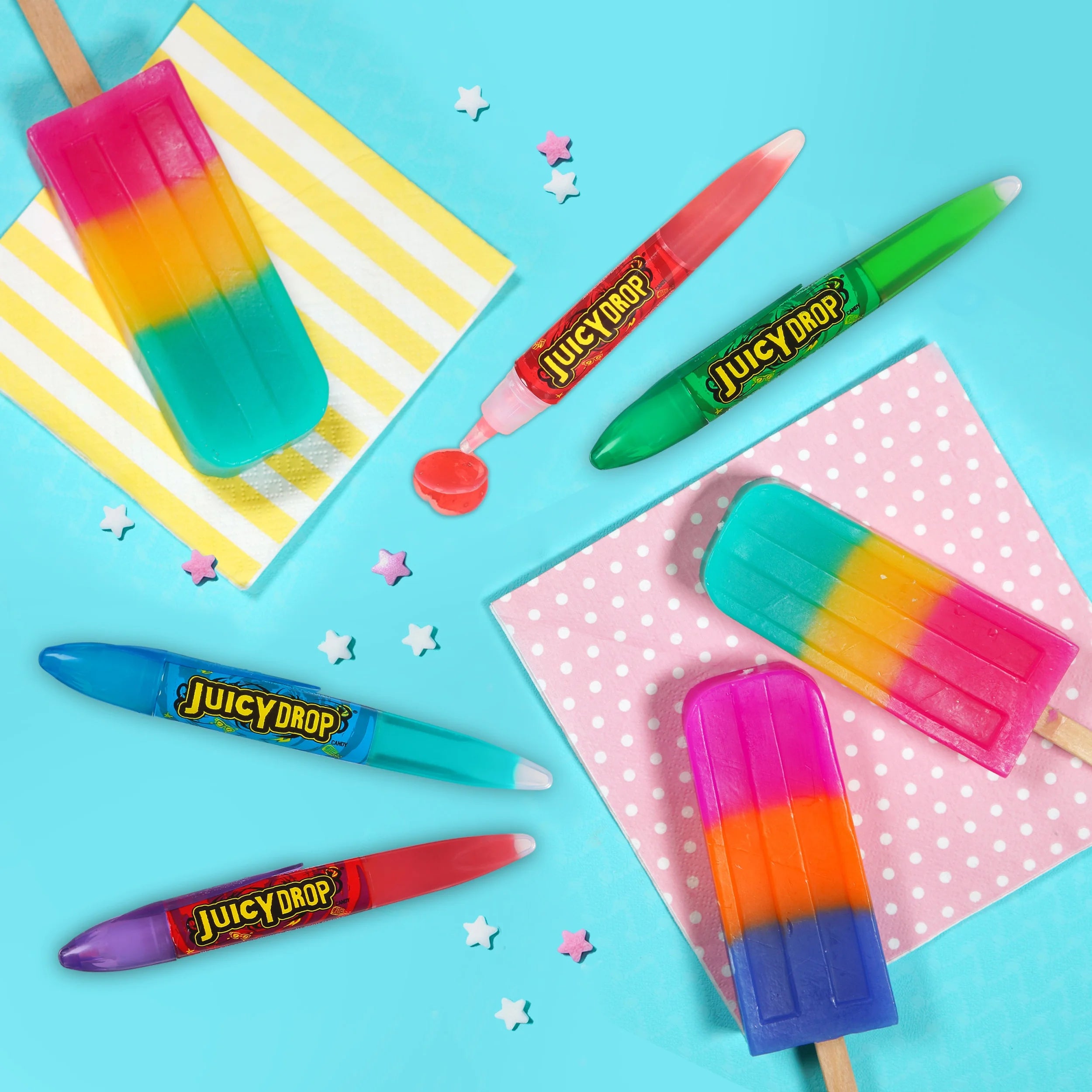 Candy, Assorted Fruity Flavors, Sour Gel Candy, .5 Oz, Pen (Flavor May Vary)