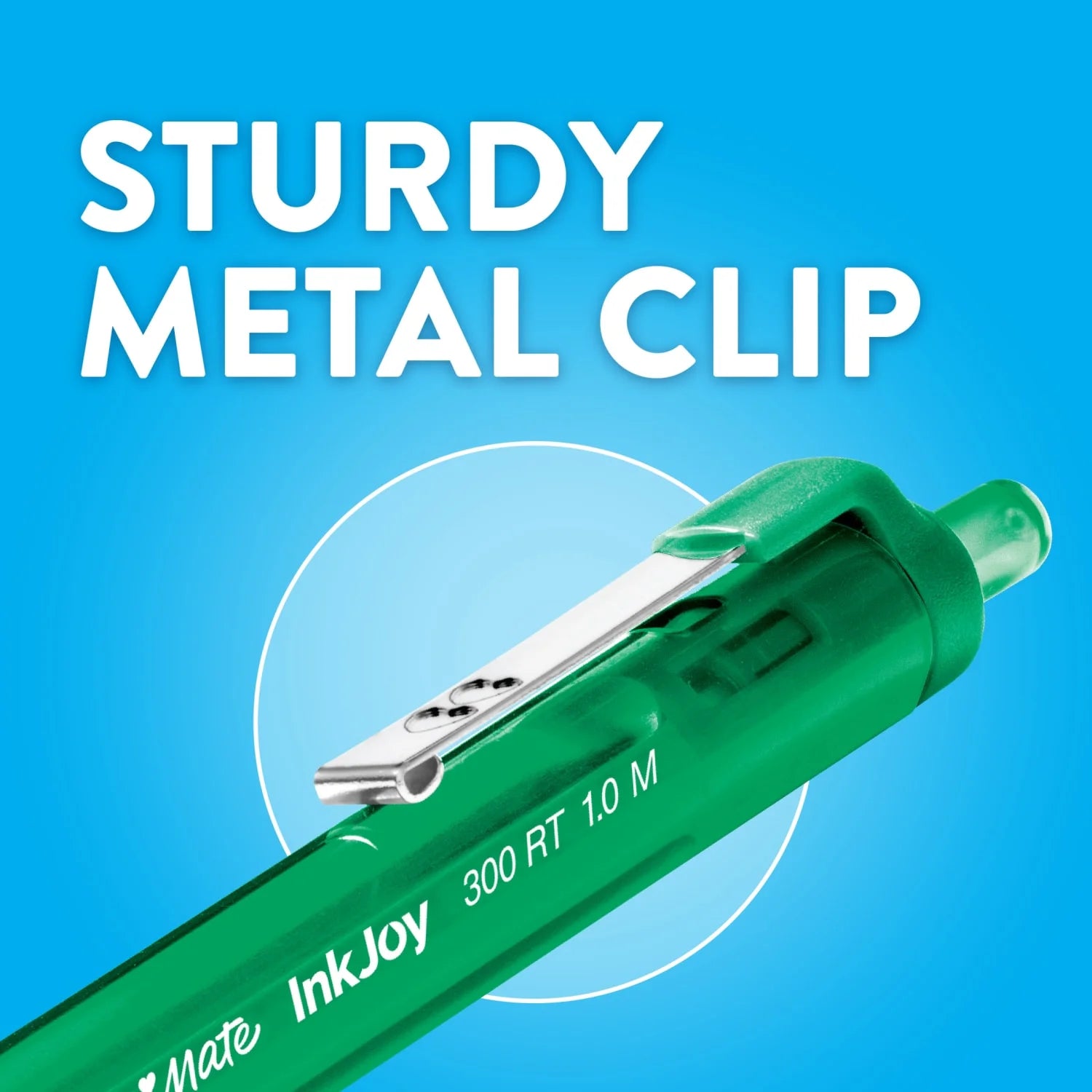 Inkjoy 300RT Retractable Ballpoint Pens, Medium Point, Black, 12 Count