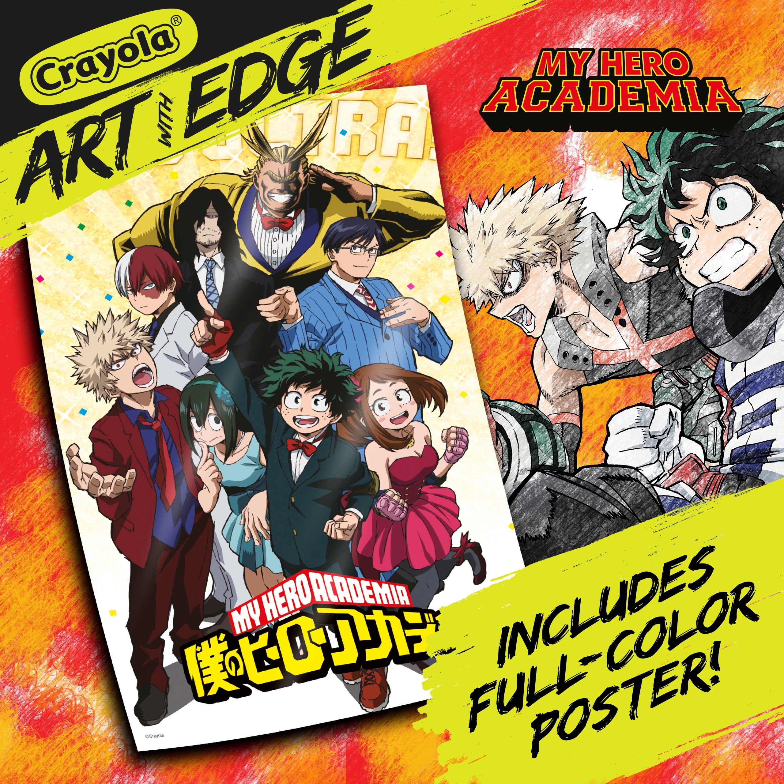 My Hero Academia 28 Coloring Pages & 1 Poster, Art with Edge, Adult Coloring Gift