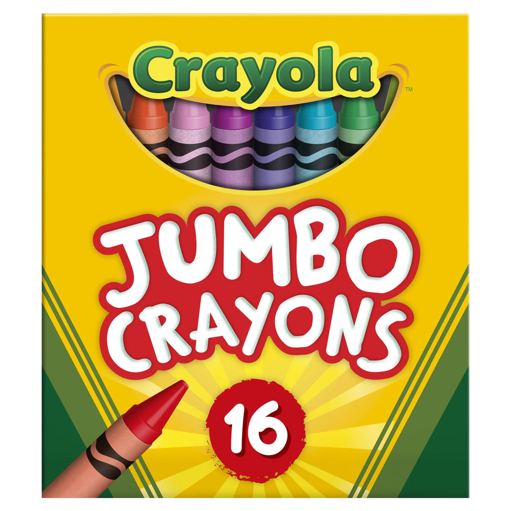 Jumbo Crayon Set, 16 Ct, Kindergarten School Supplies, Toddler Crayons, Gifts for Toddlers