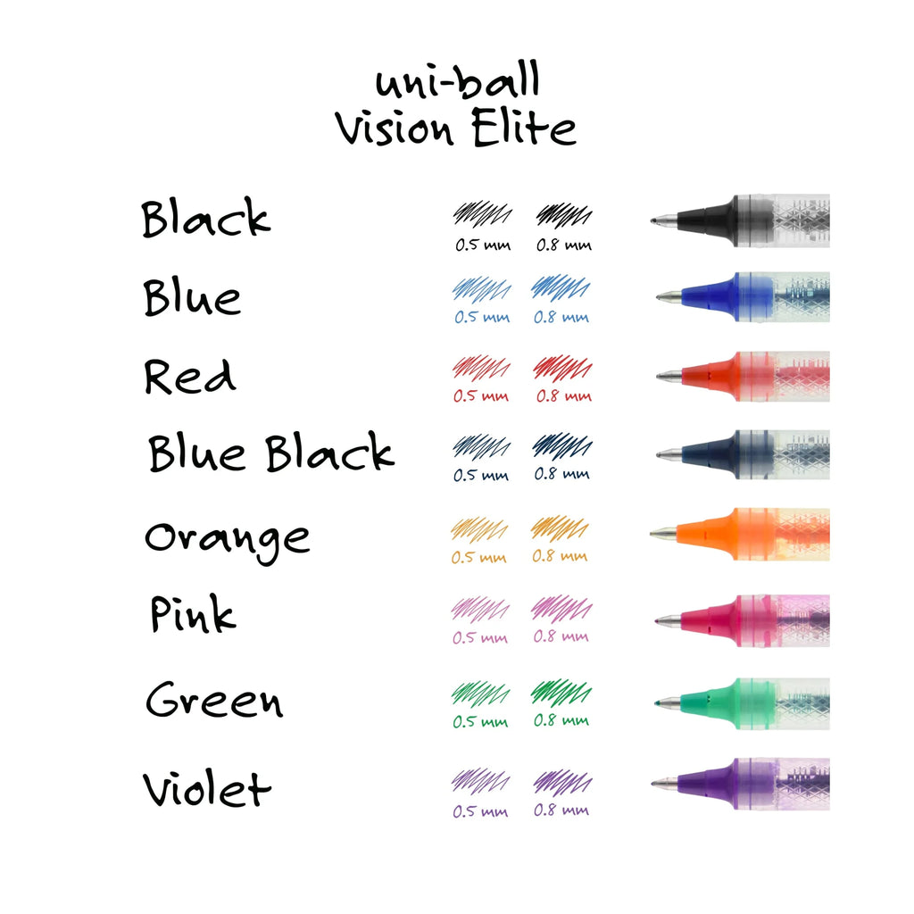 Vision Elite Rollerball Pens, Bold Point (0.8Mm), Black, 4Ct